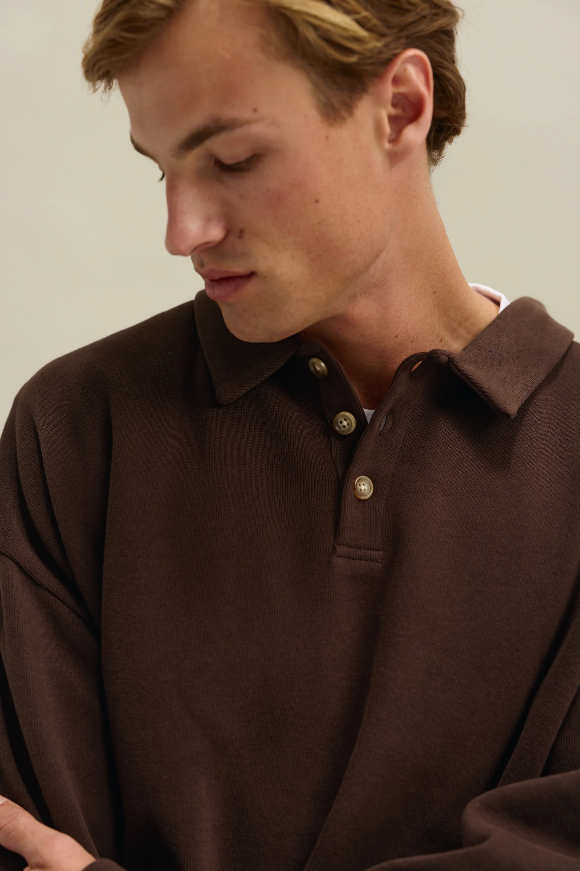 Aiden Polo Sweater Carob - Image 2