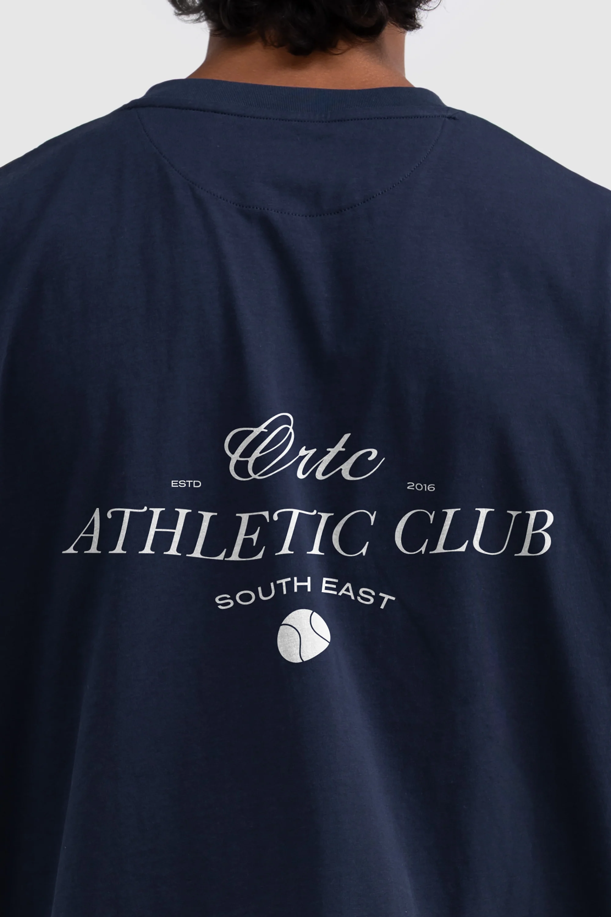 Athletic Club Box T Shirt Navy - Image 5