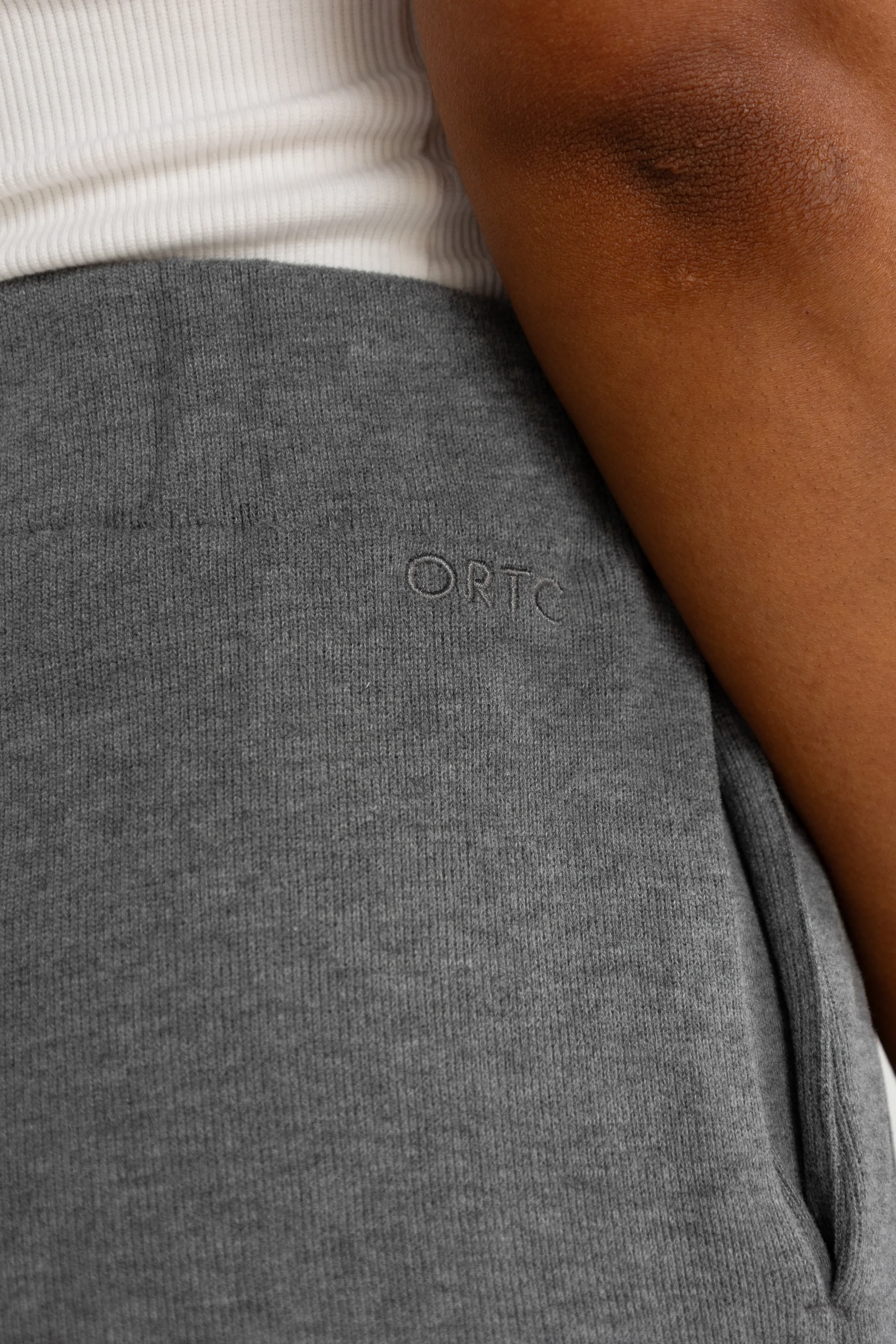 Ava Curved Hem Shorts Charcoal Marle - Image 6