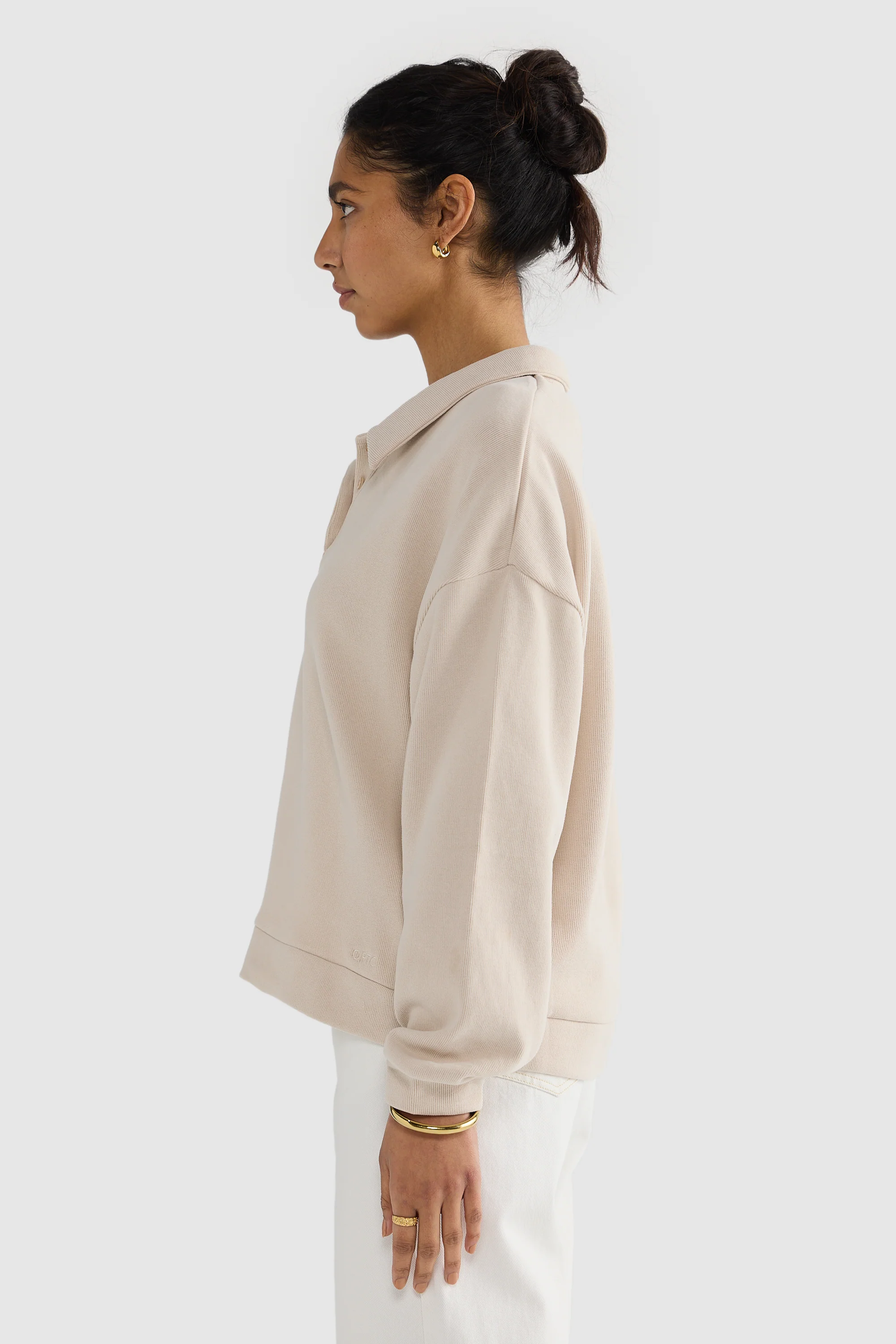 Ava Polo Sweater Bone - Image 3