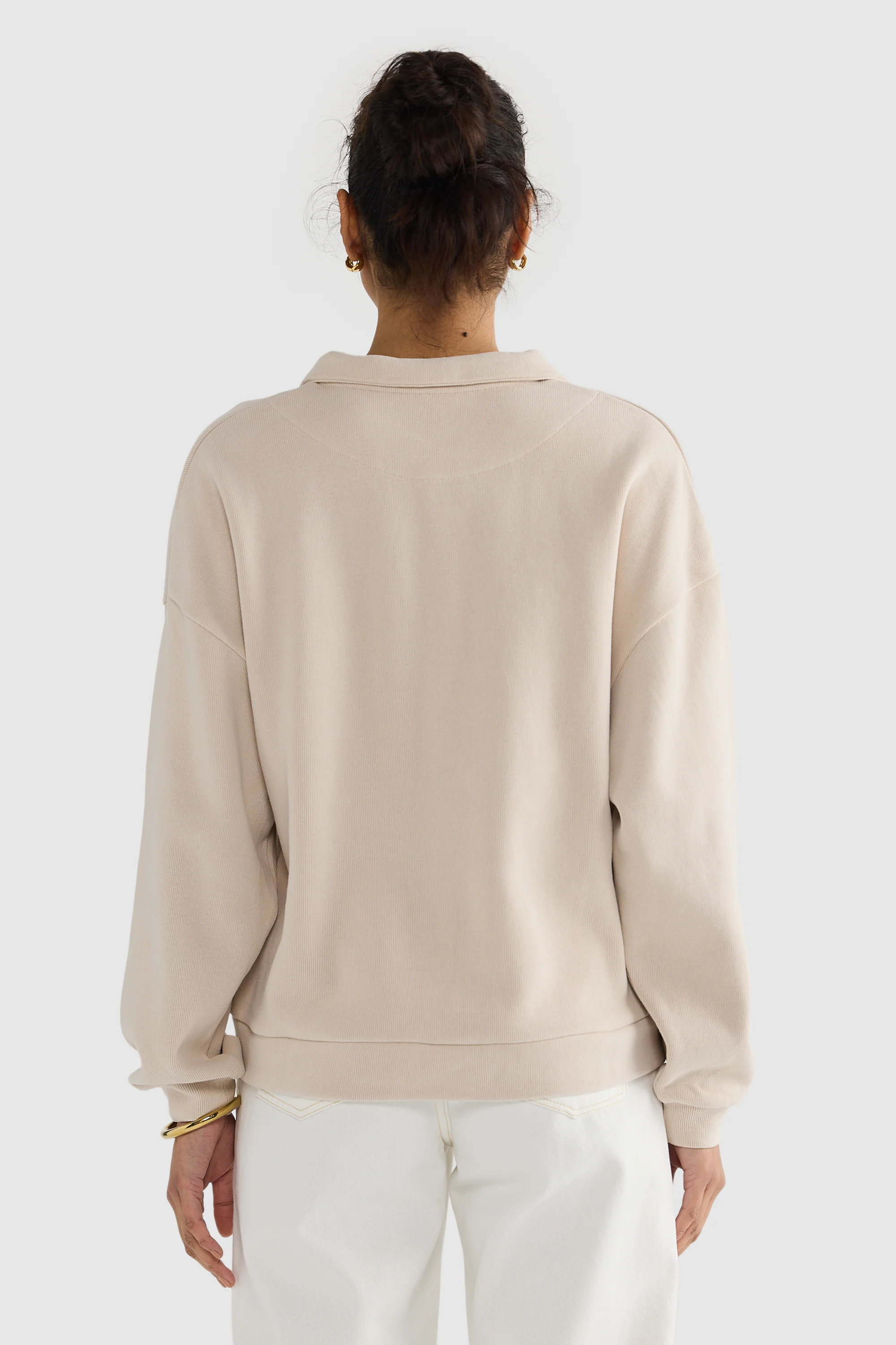 Ava Polo Sweater Bone - Image 5