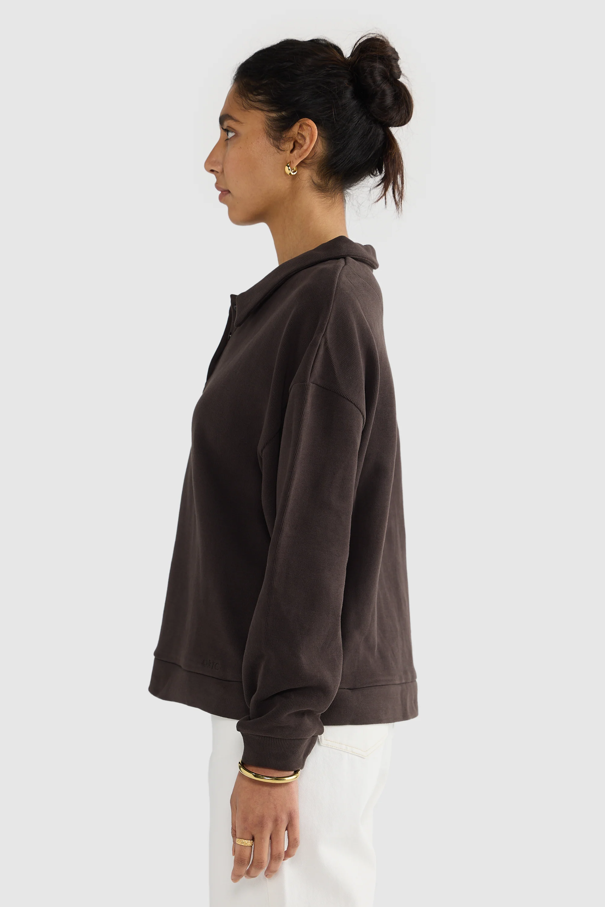 Ava Polo Sweater Carob - Image 4
