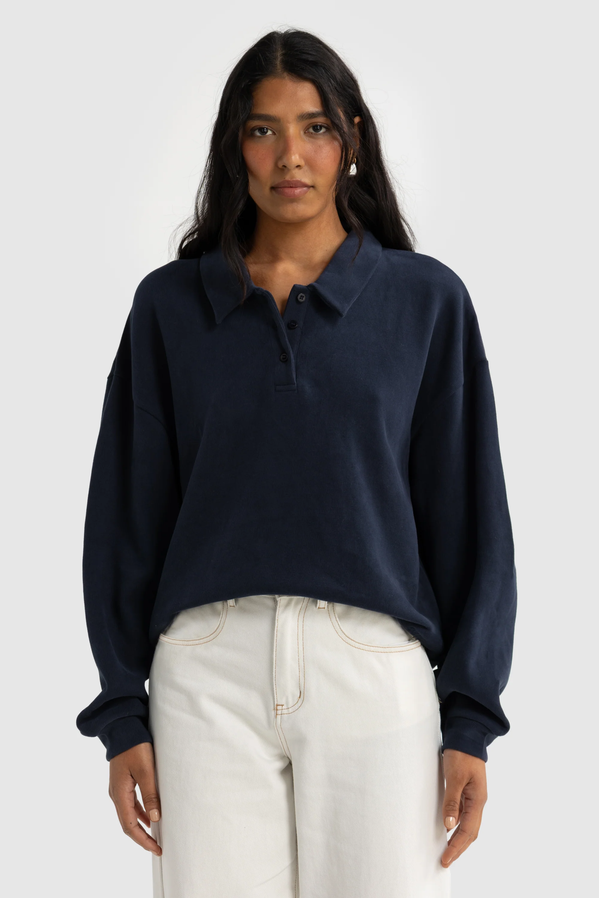 Ava Polo Sweater Navy