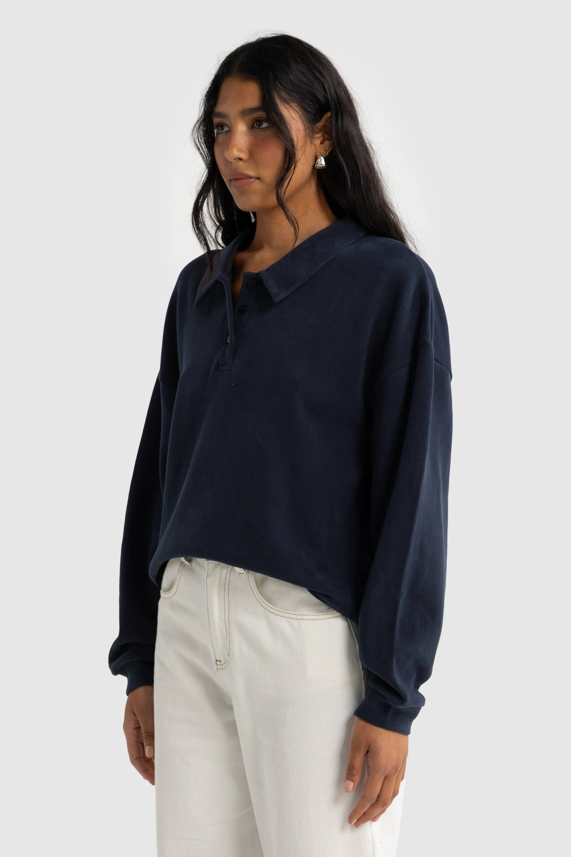 Ava Polo Sweater Navy - Image 2