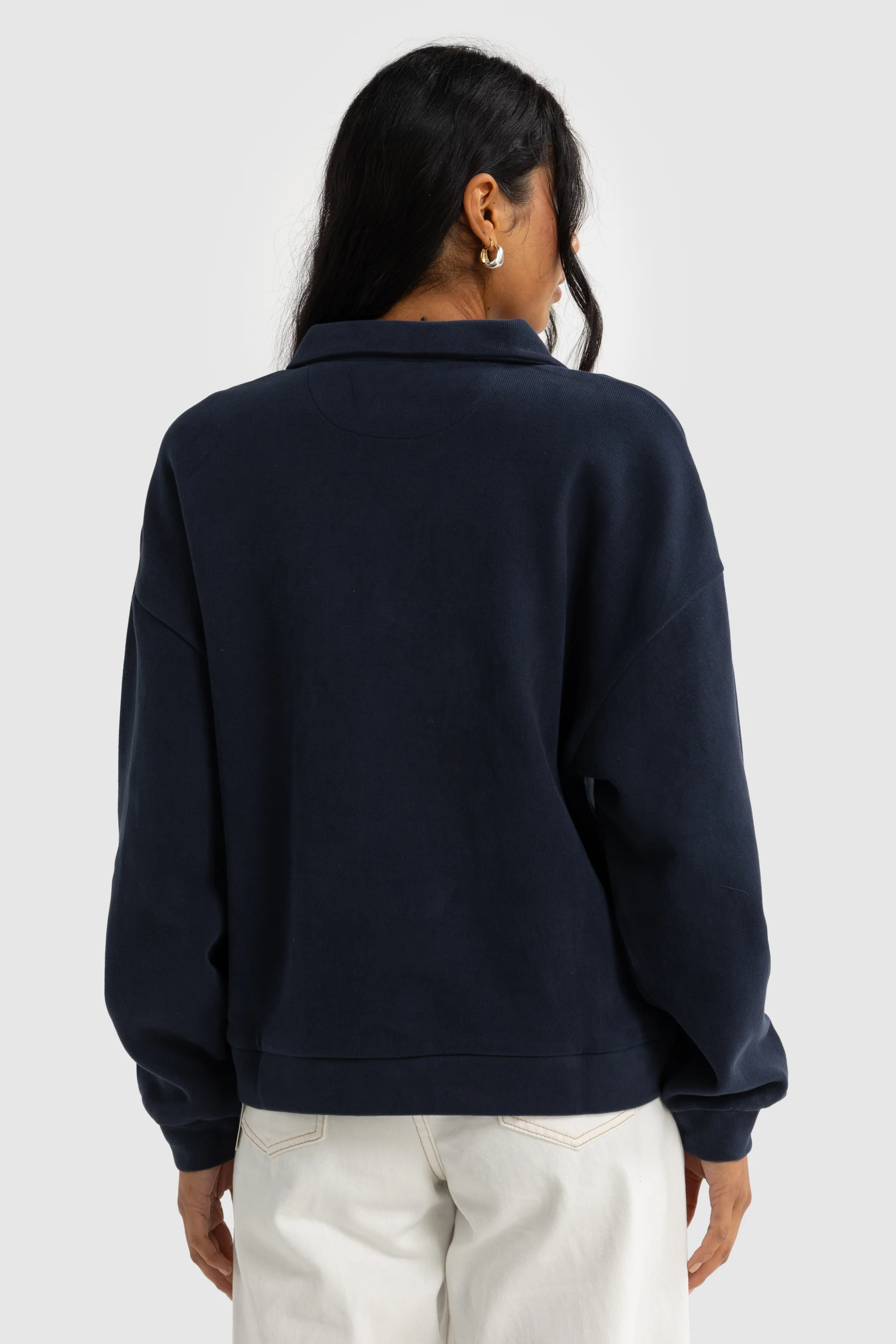 Ava Polo Sweater Navy - Image 3