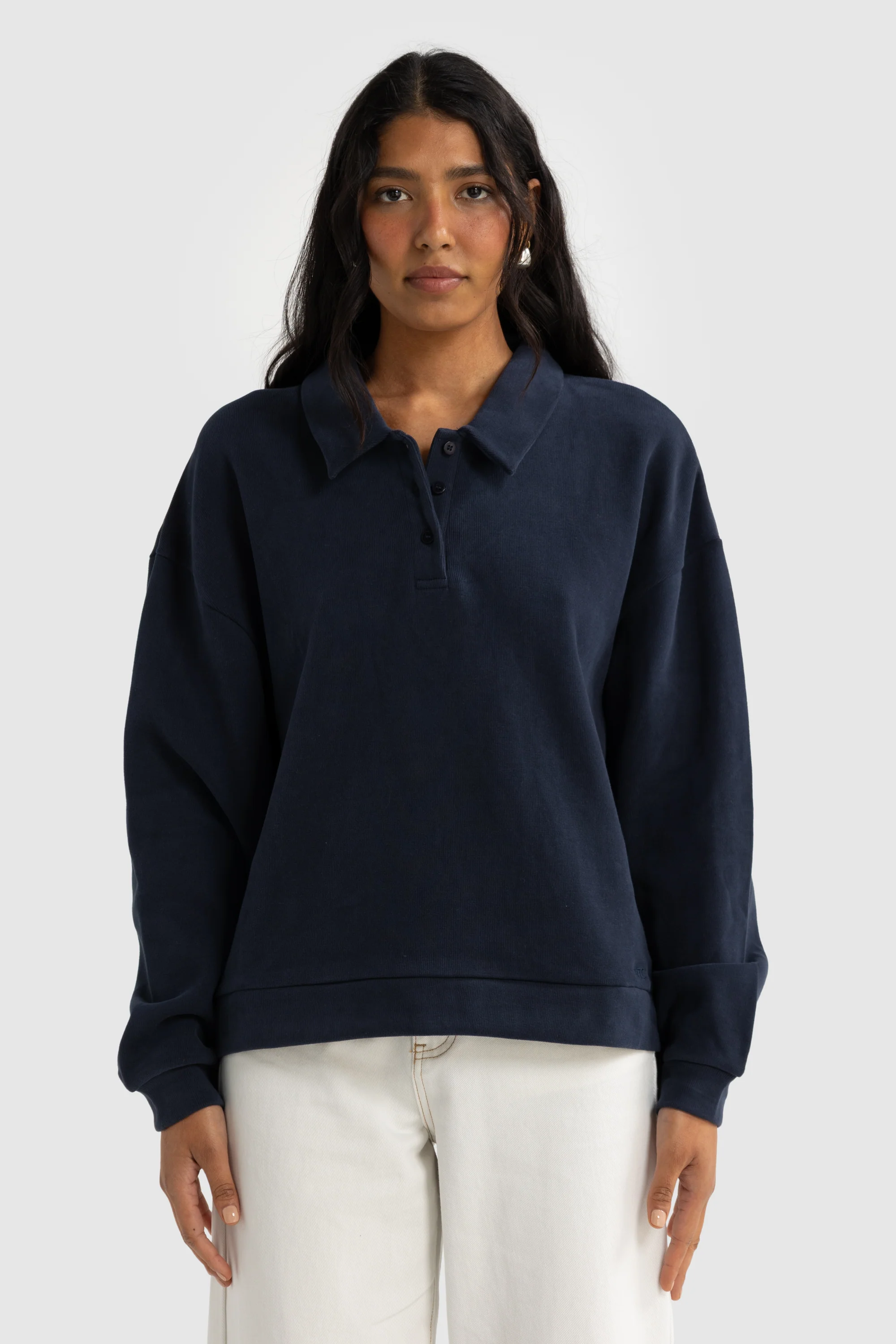 Ava Polo Sweater Navy - Image 4