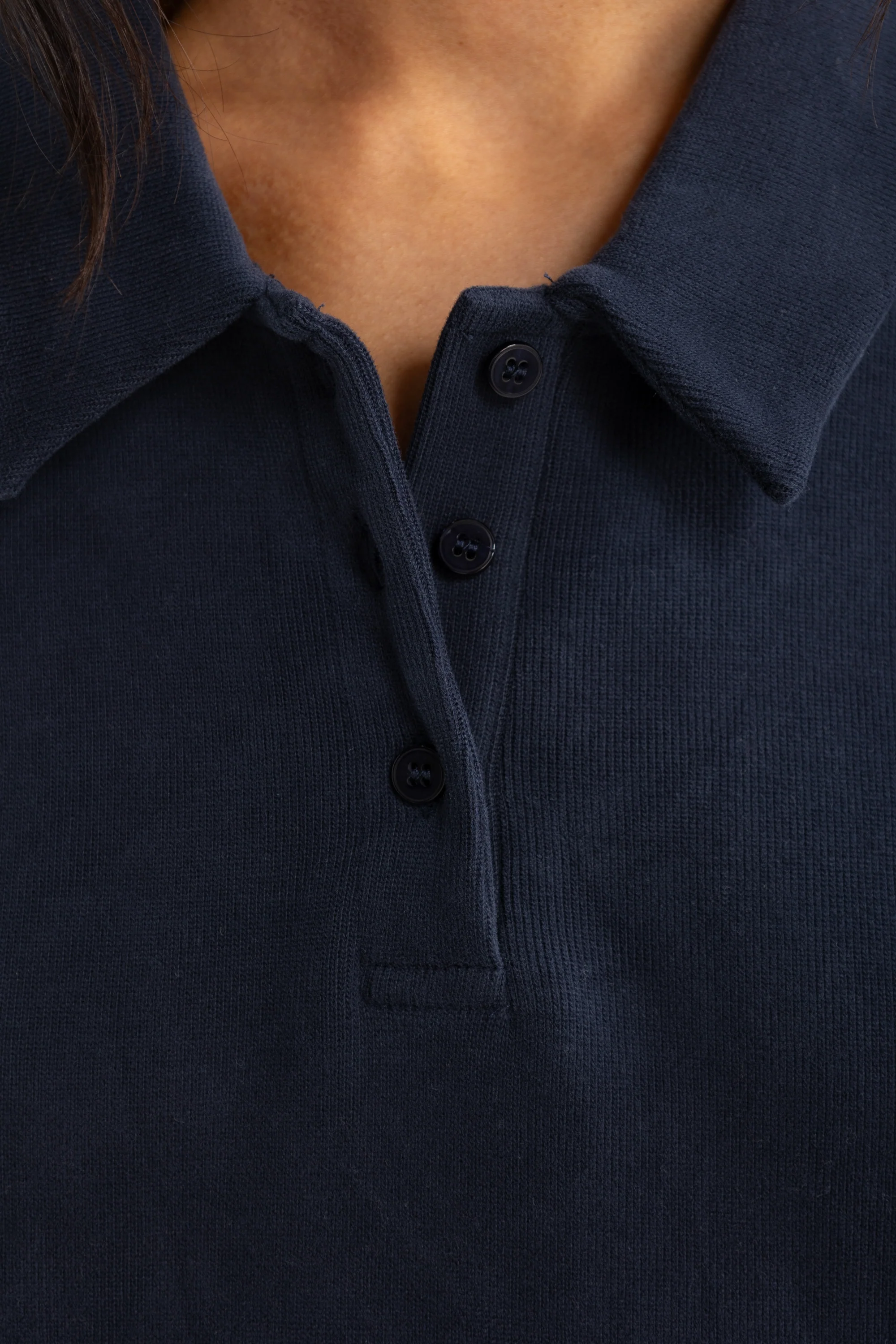 Ava Polo Sweater Navy - Image 5