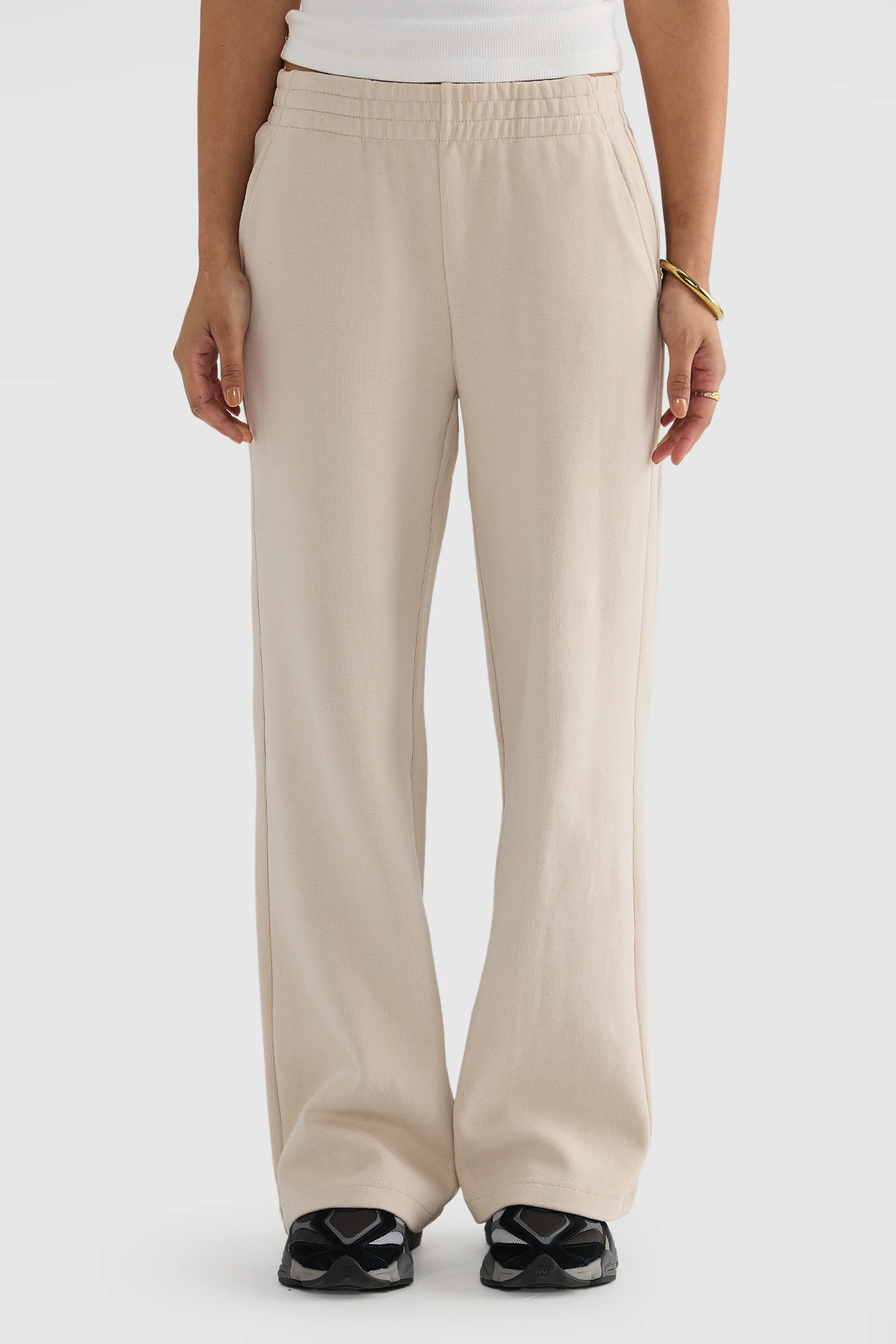Ava Wide Leg Pants Bone - Image 2