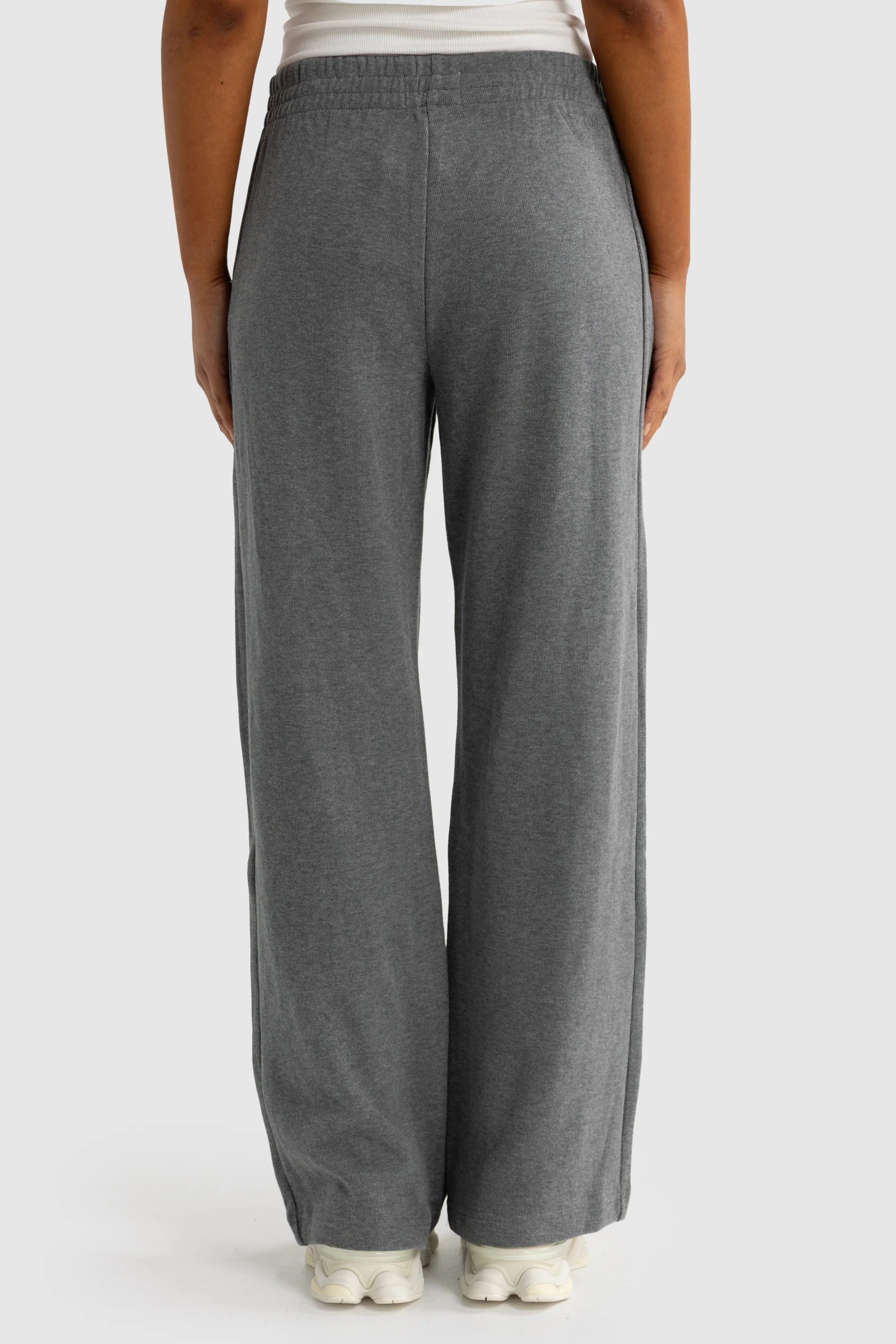Ava Wide Leg Pants Charcoal Marle - Image 5
