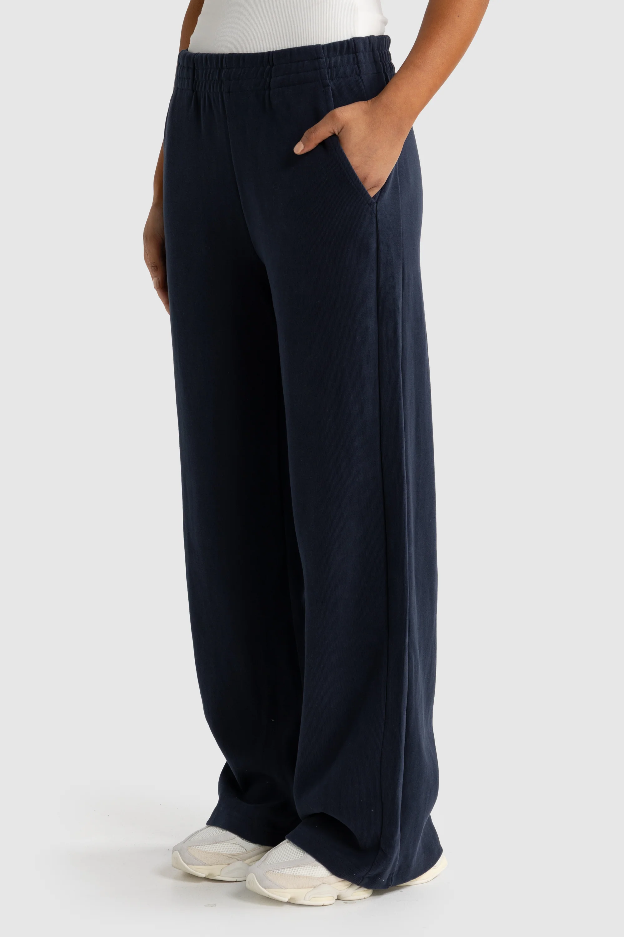 Ava Wide Leg Pants Navy - Image 3