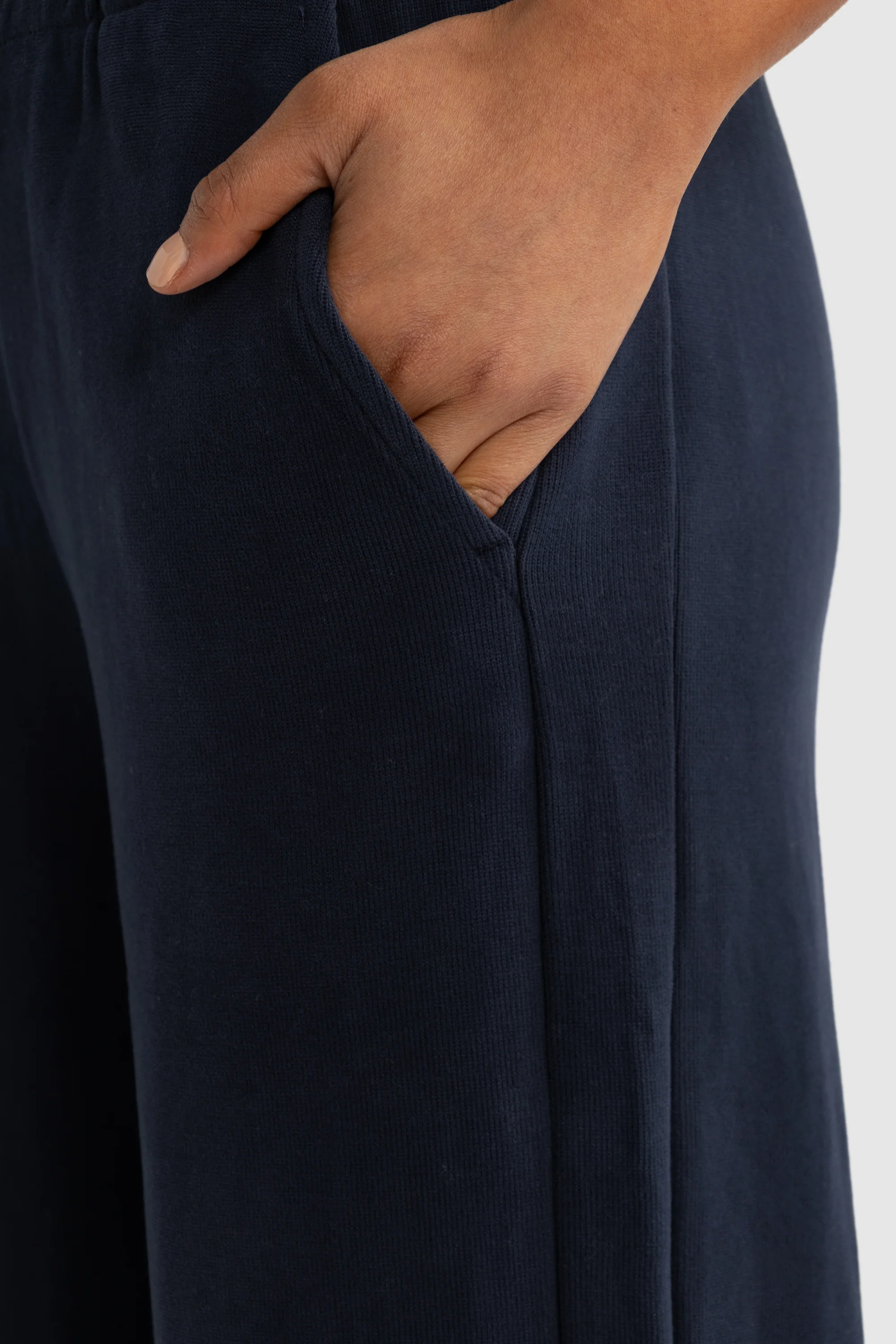 Ava Wide Leg Pants Navy - Image 4