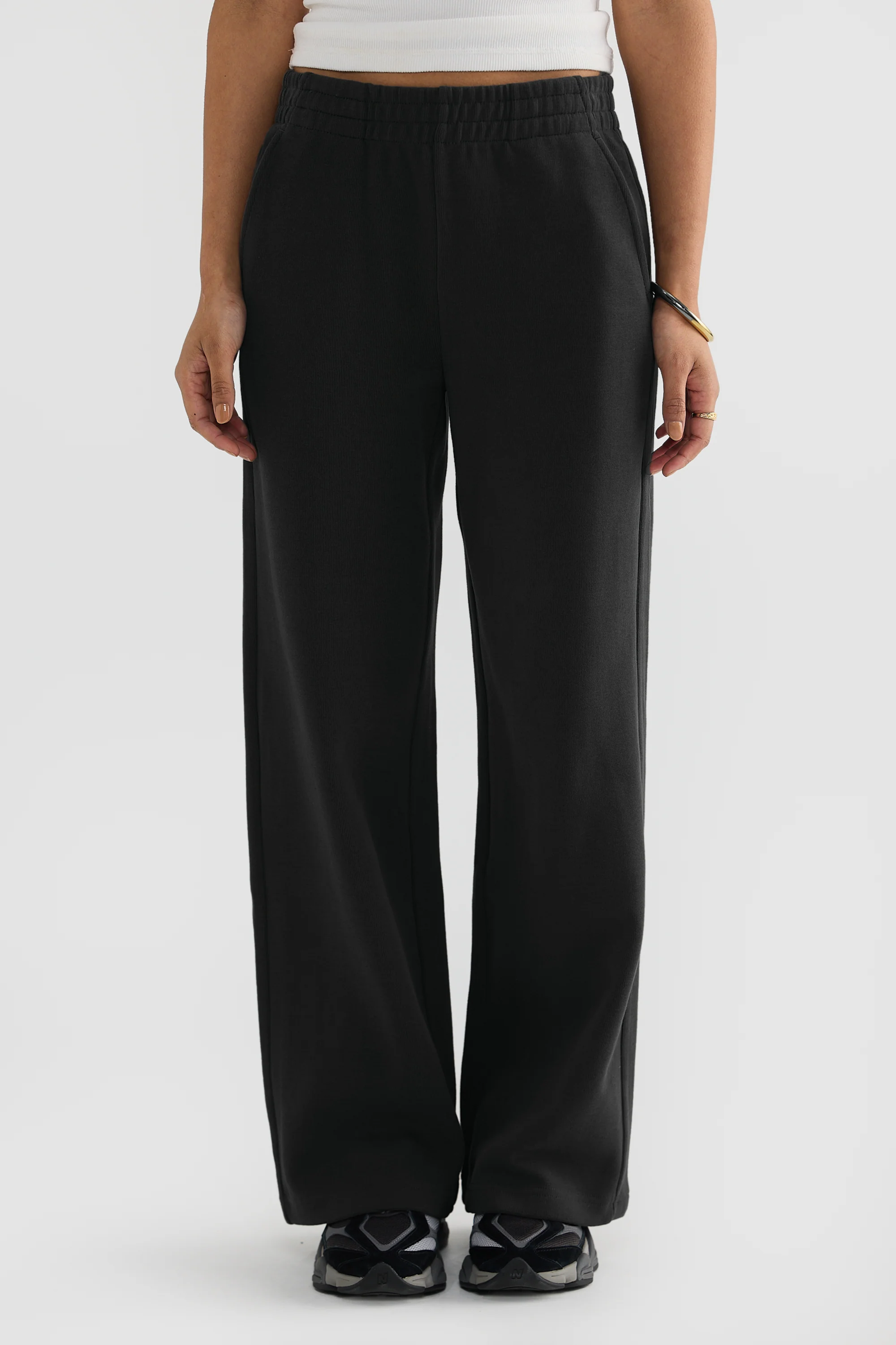 Ava Wide Leg Pants Washed Black - Image 2