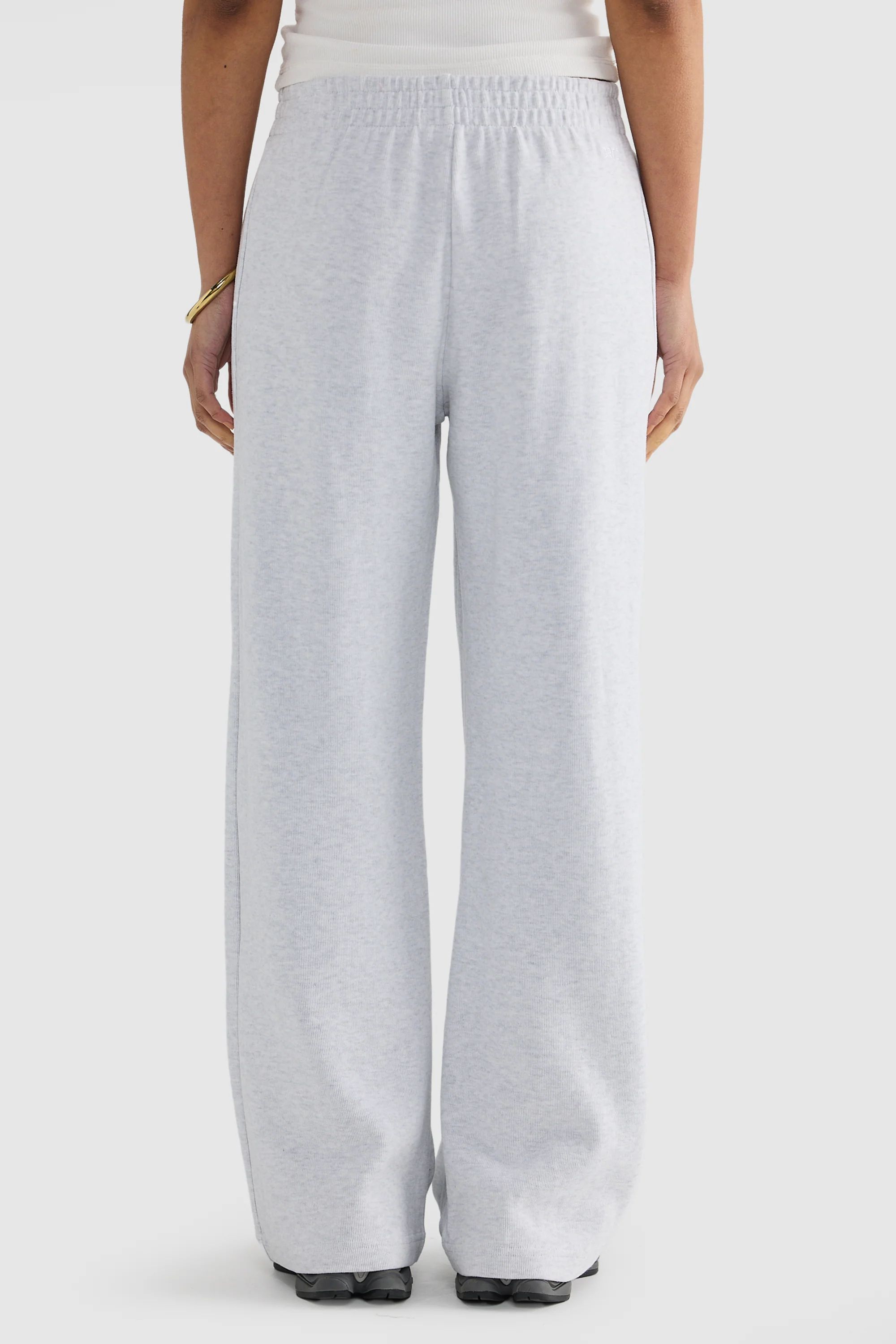 Ava Wide Leg Pants White Marle - Image 6