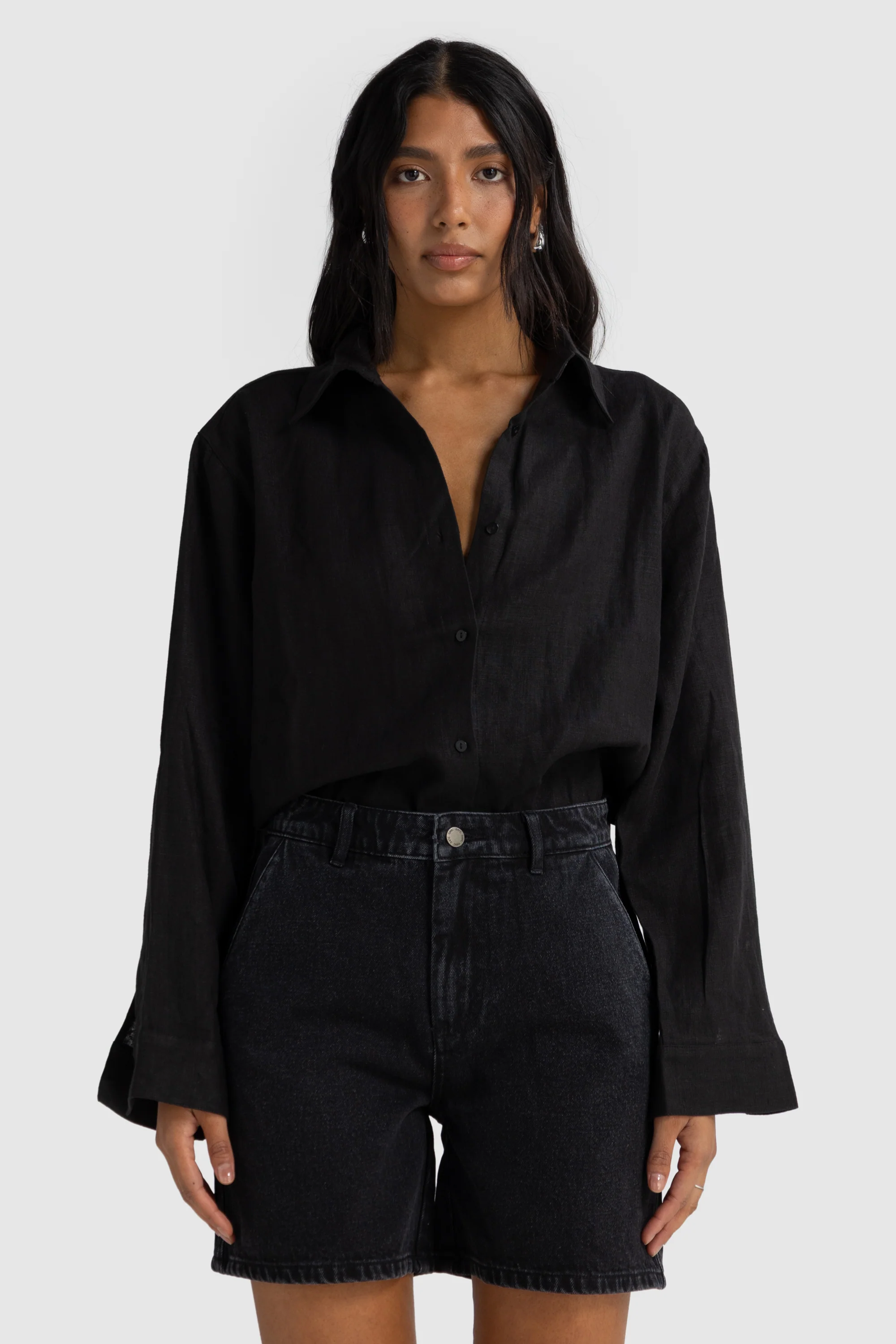 Bailie Denim Short Washed Black - Image 3