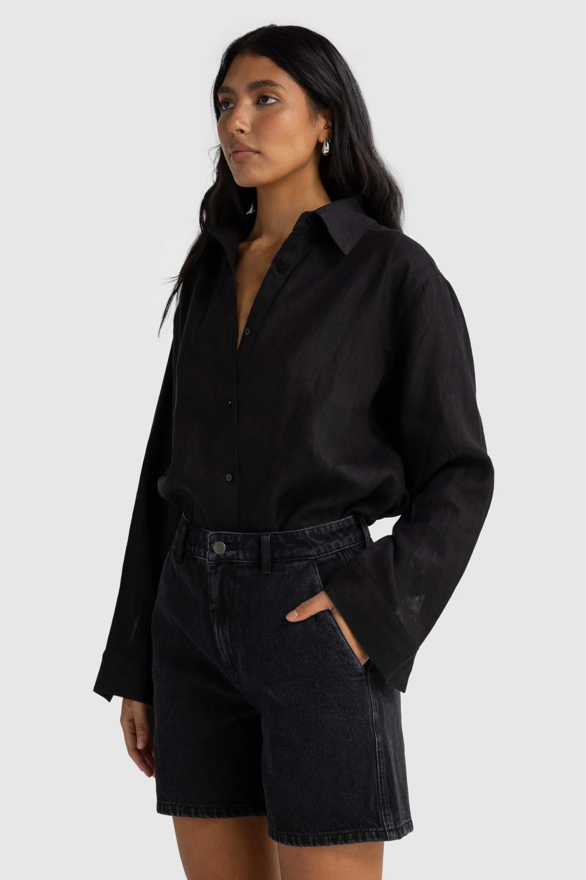 Bailie Denim Short Washed Black - Image 5