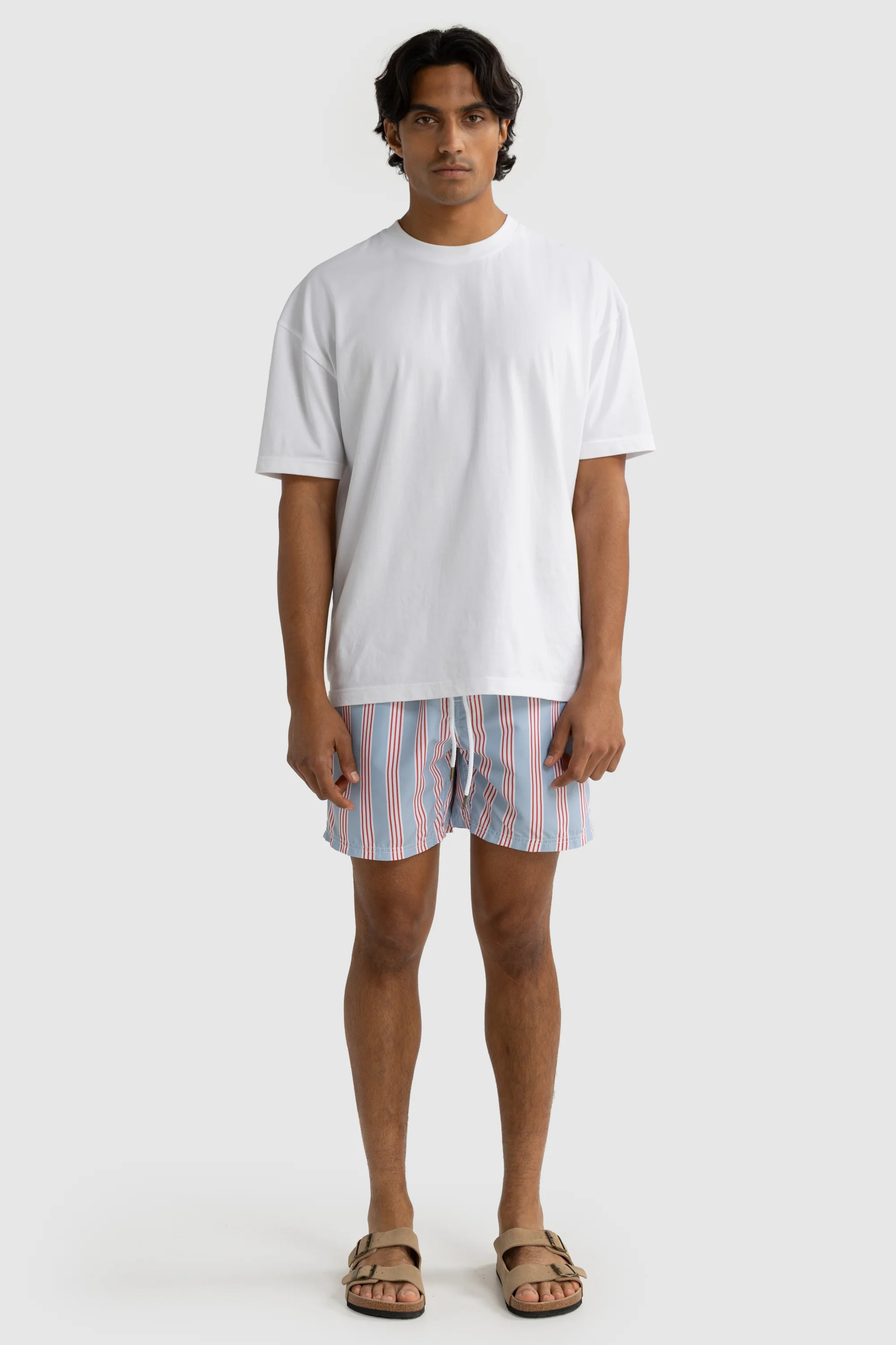 Boardwalk Stripe Swim Shorts Mist Blue - Image 3