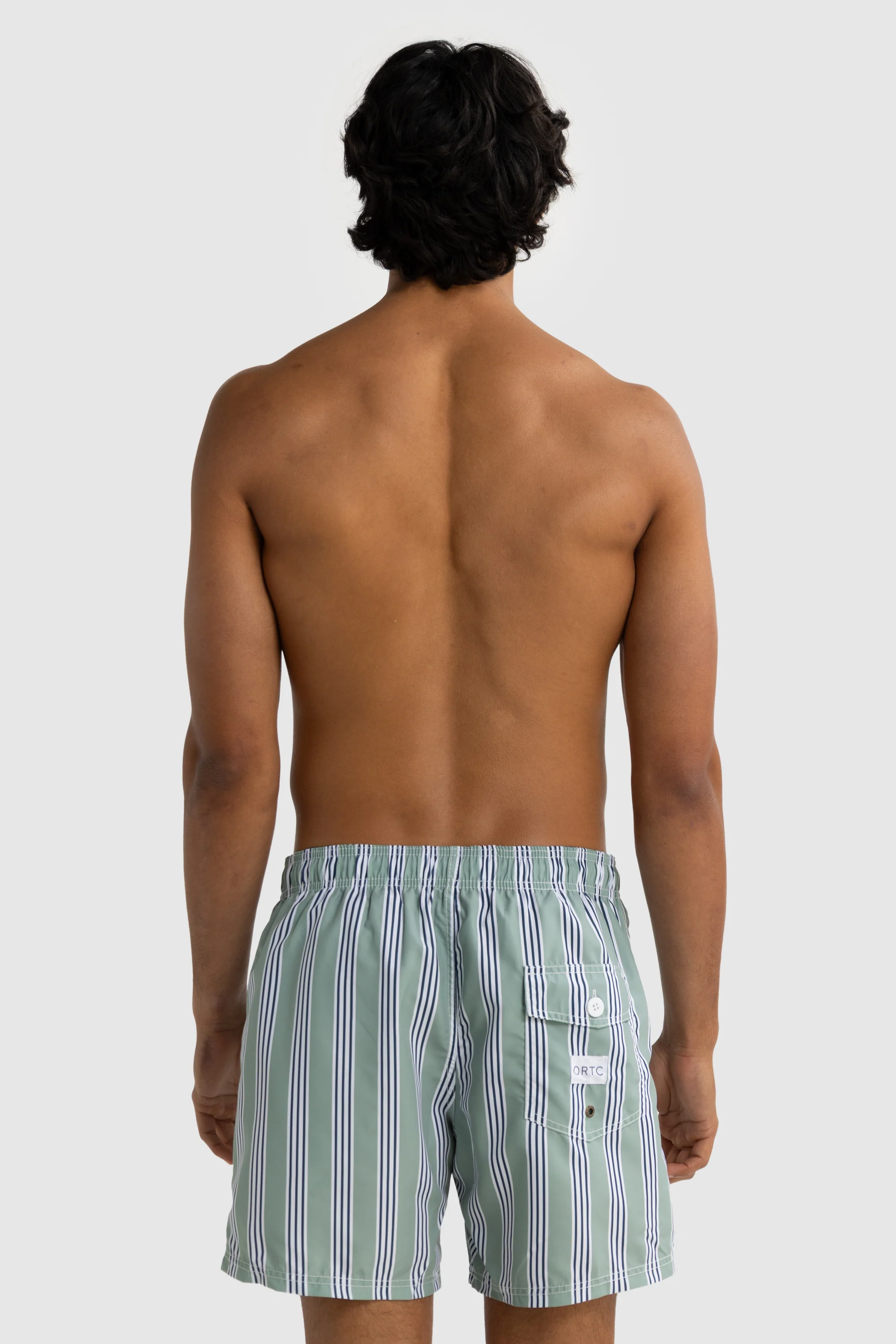 Boardwalk Stripe Swim Shorts Sage - Image 6