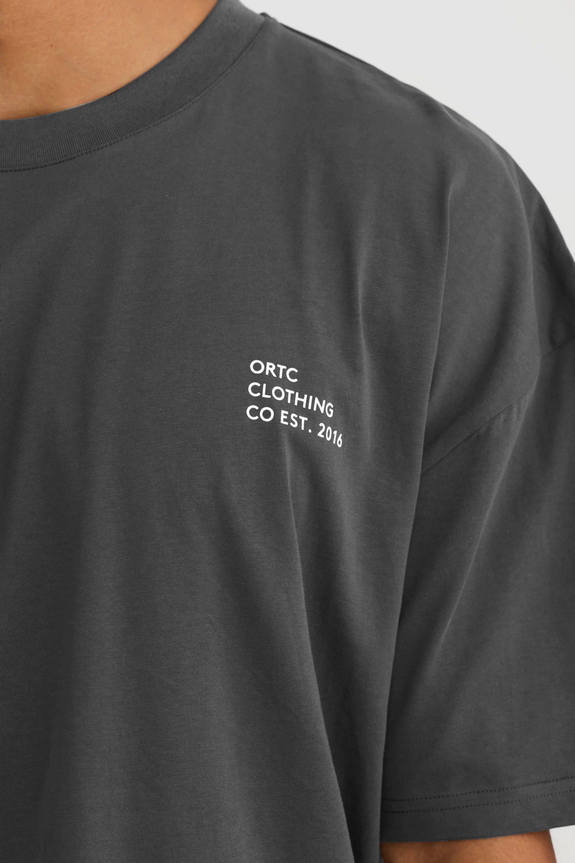Box Fit Logo T Shirt Washed Black - Image 2