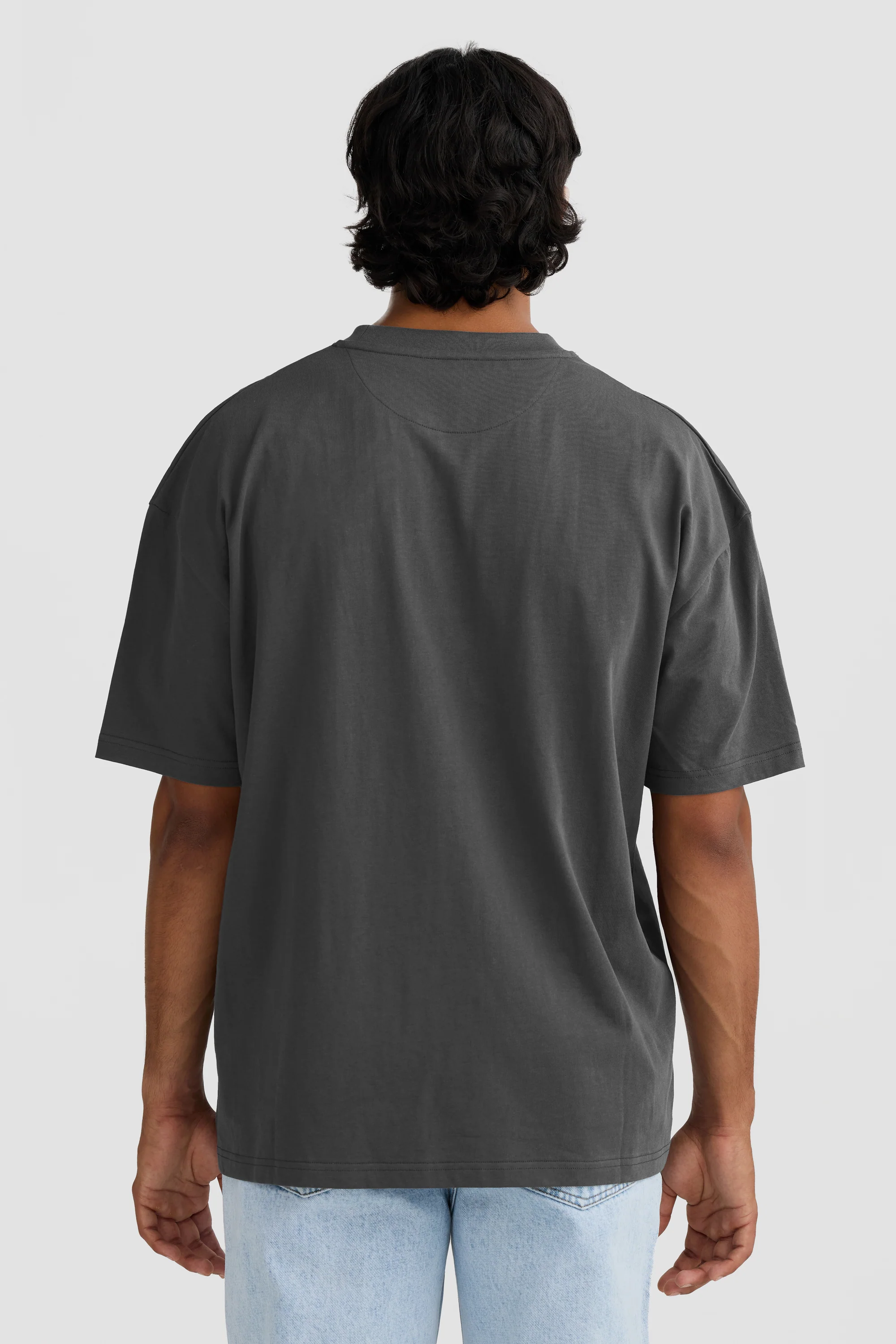 Box Fit Logo T Shirt Washed Black - Image 4