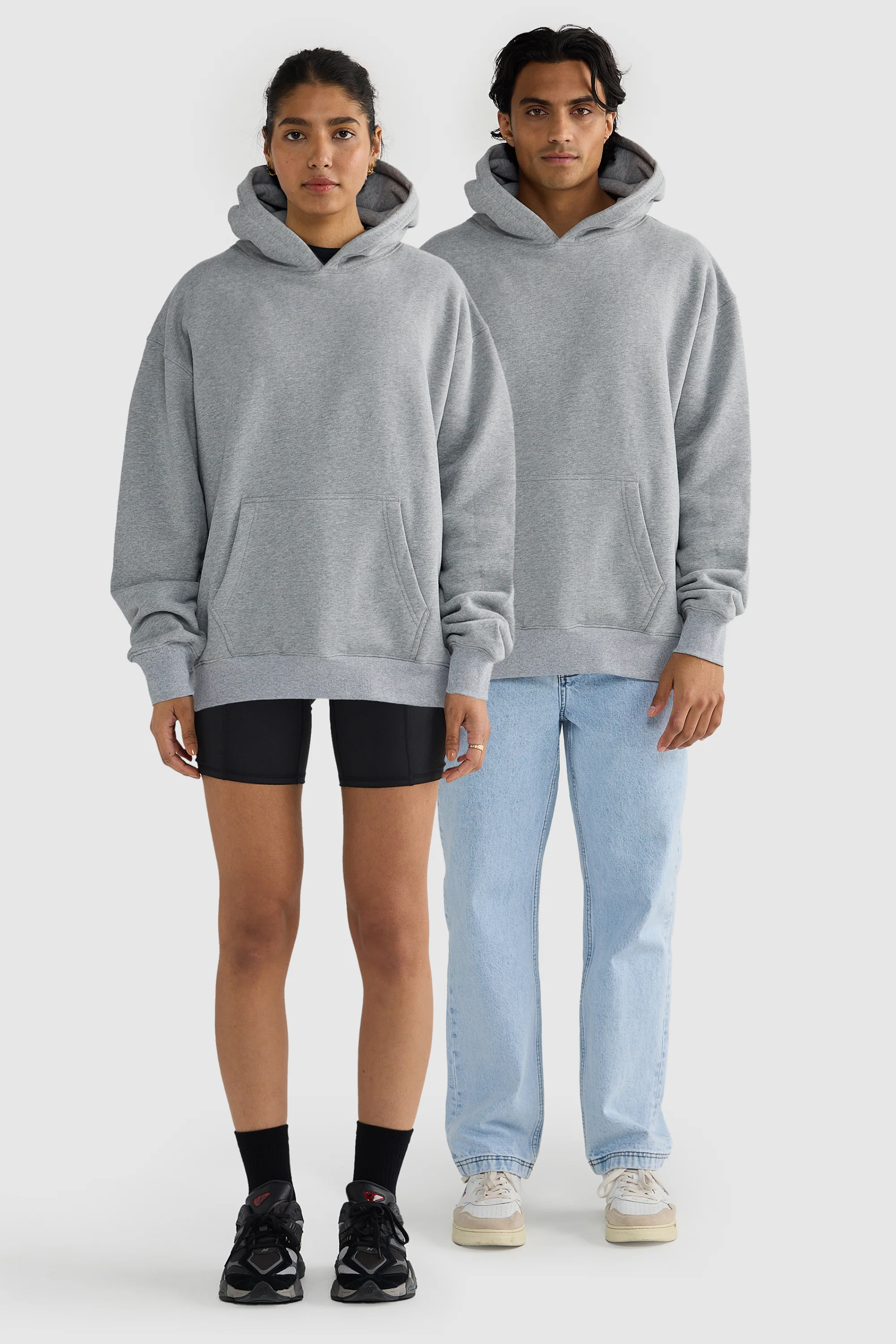 Box Hoodie Grey Marle
