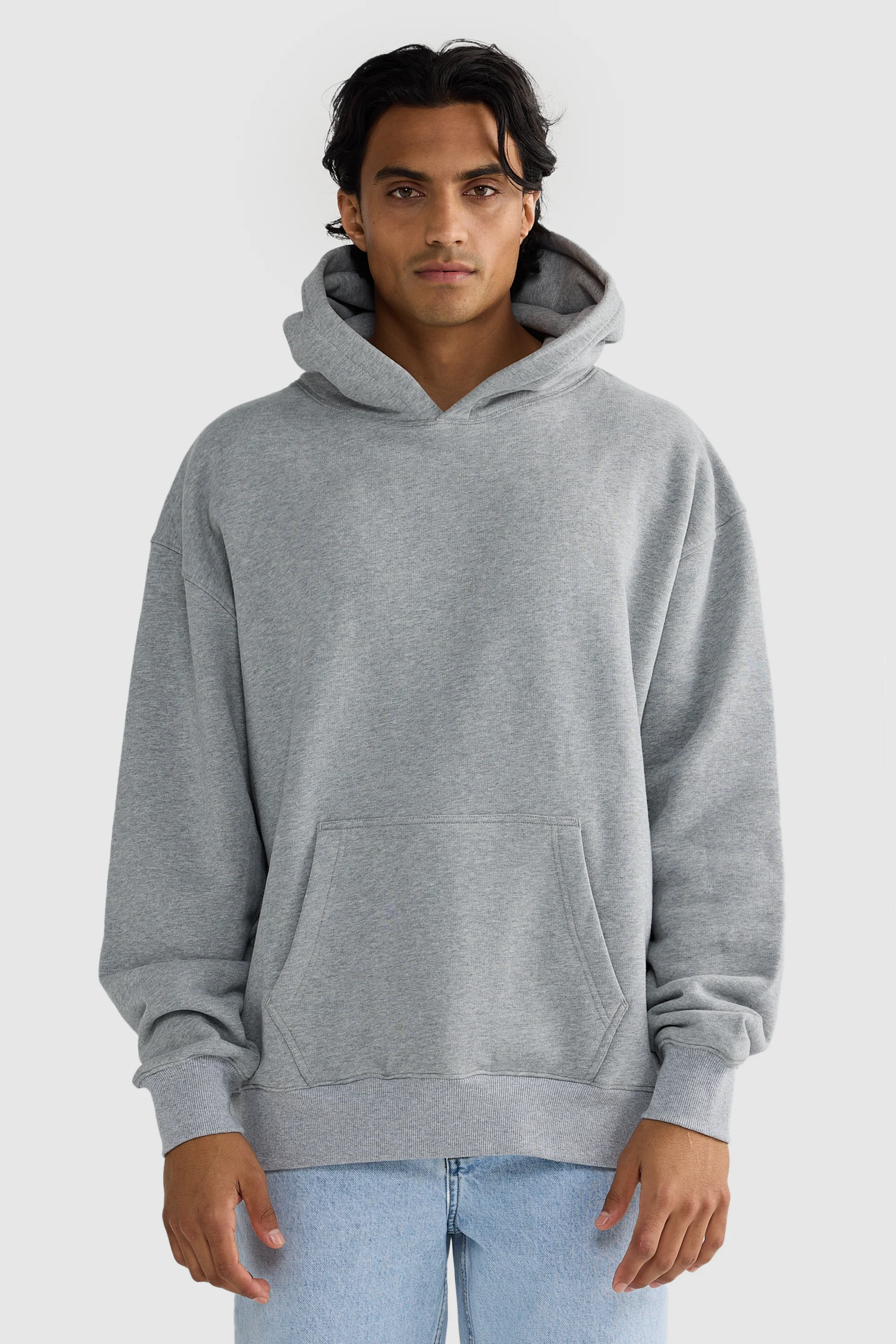 Box Hoodie Grey Marle - Image 2