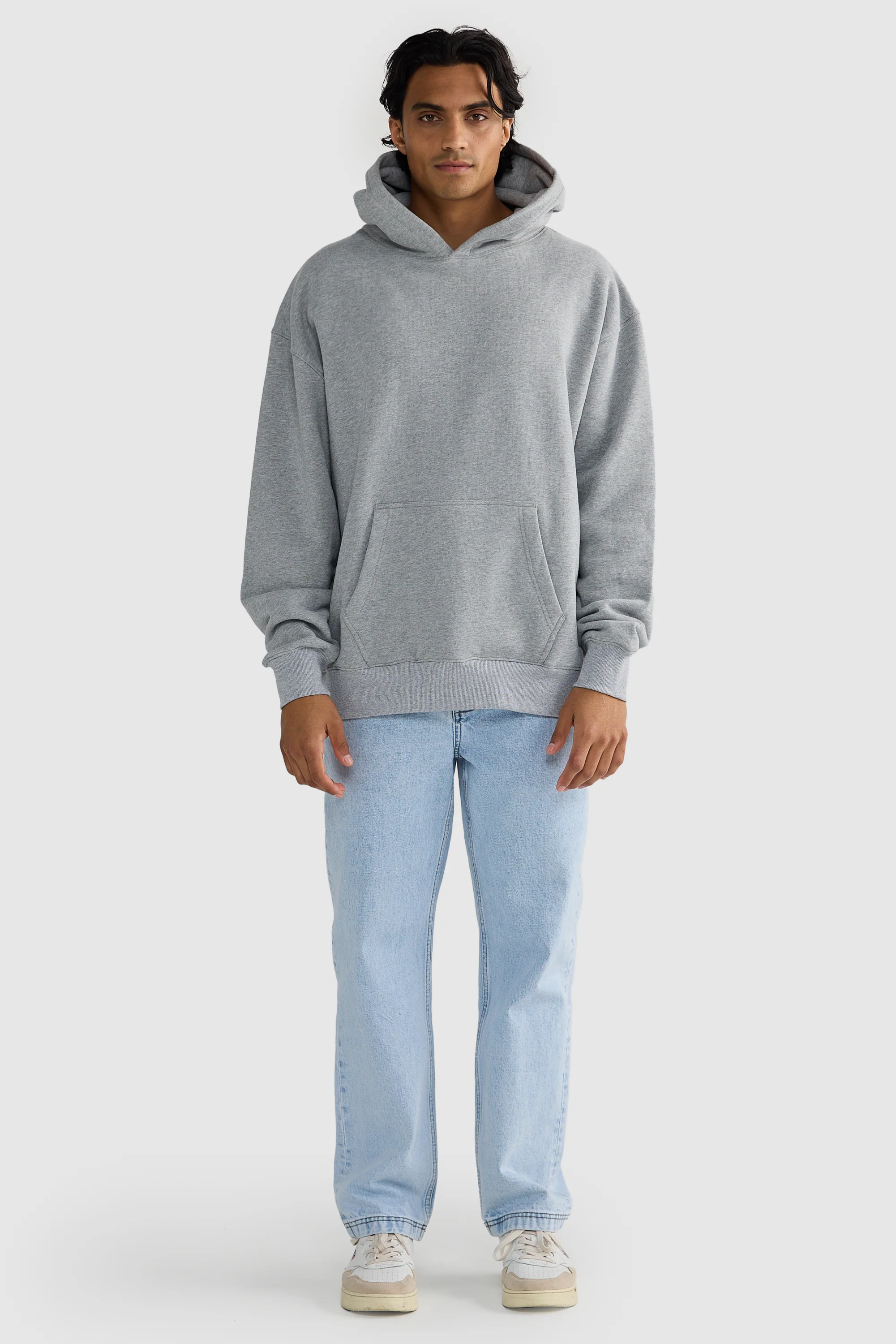 Box Hoodie Grey Marle - Image 6