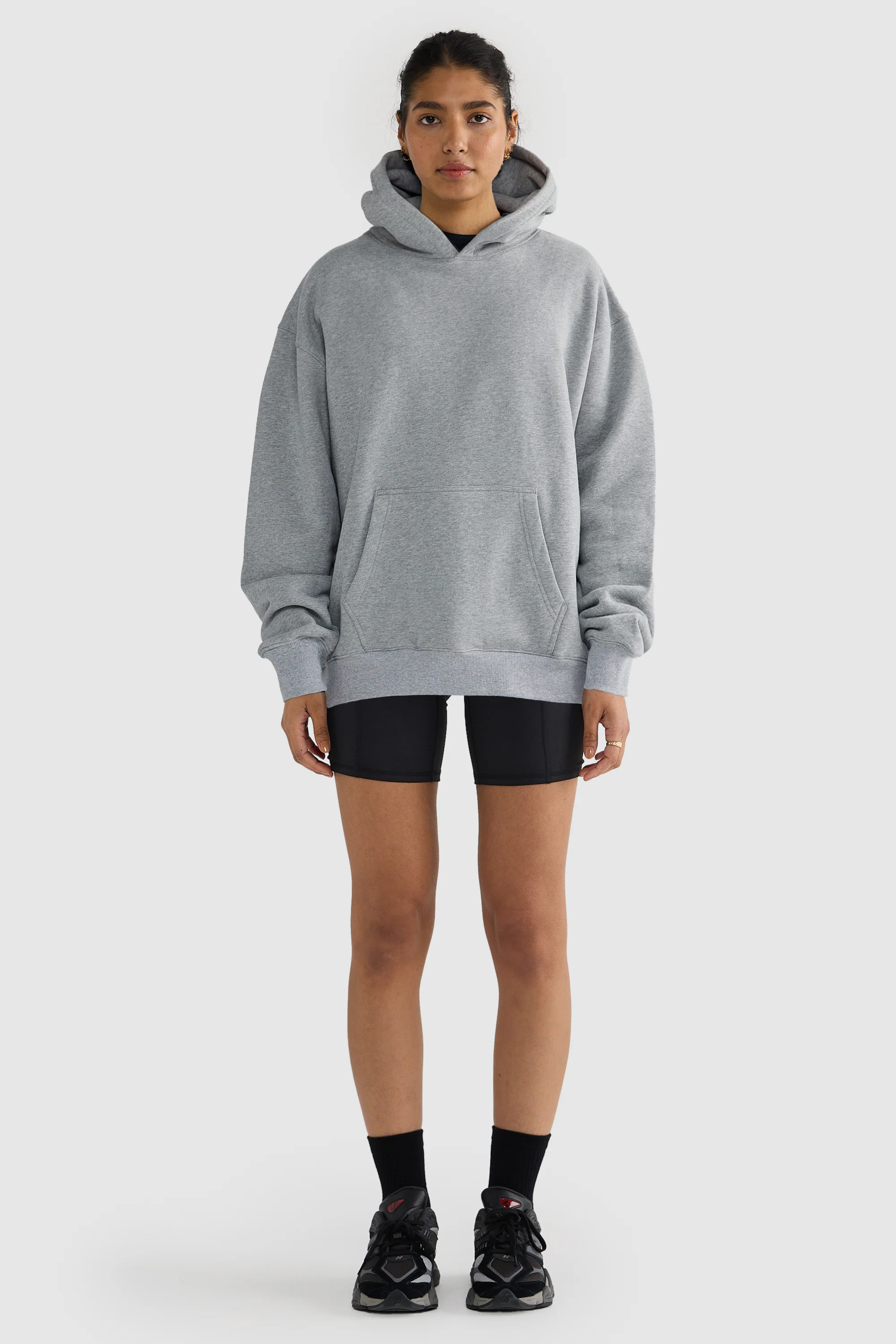 Box Hoodie Grey Marle - Image 7