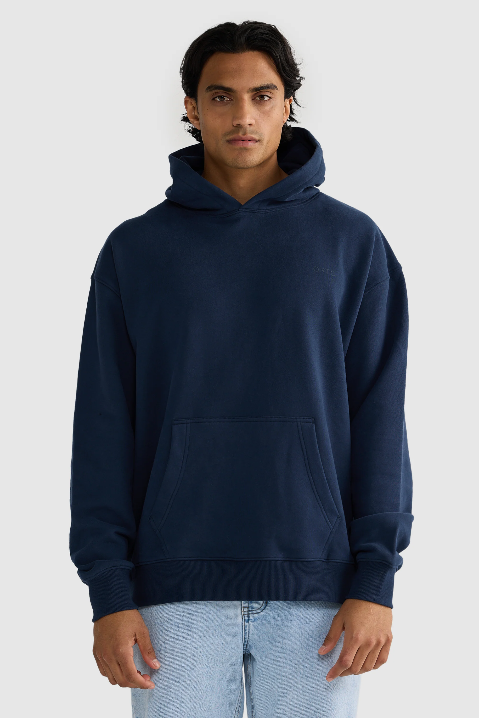 Box Hoodie Navy - Image 2