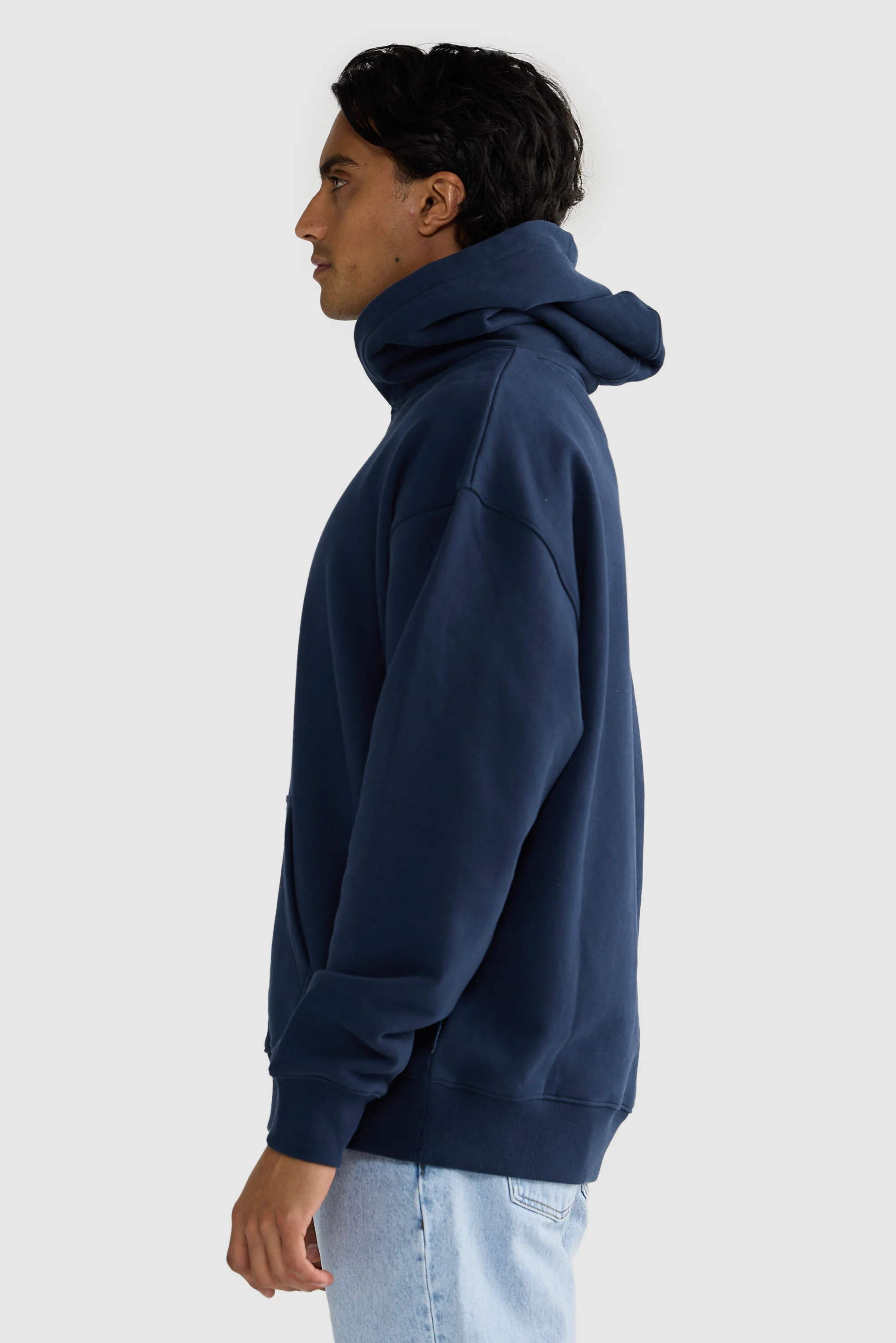 Box Hoodie Navy - Image 4