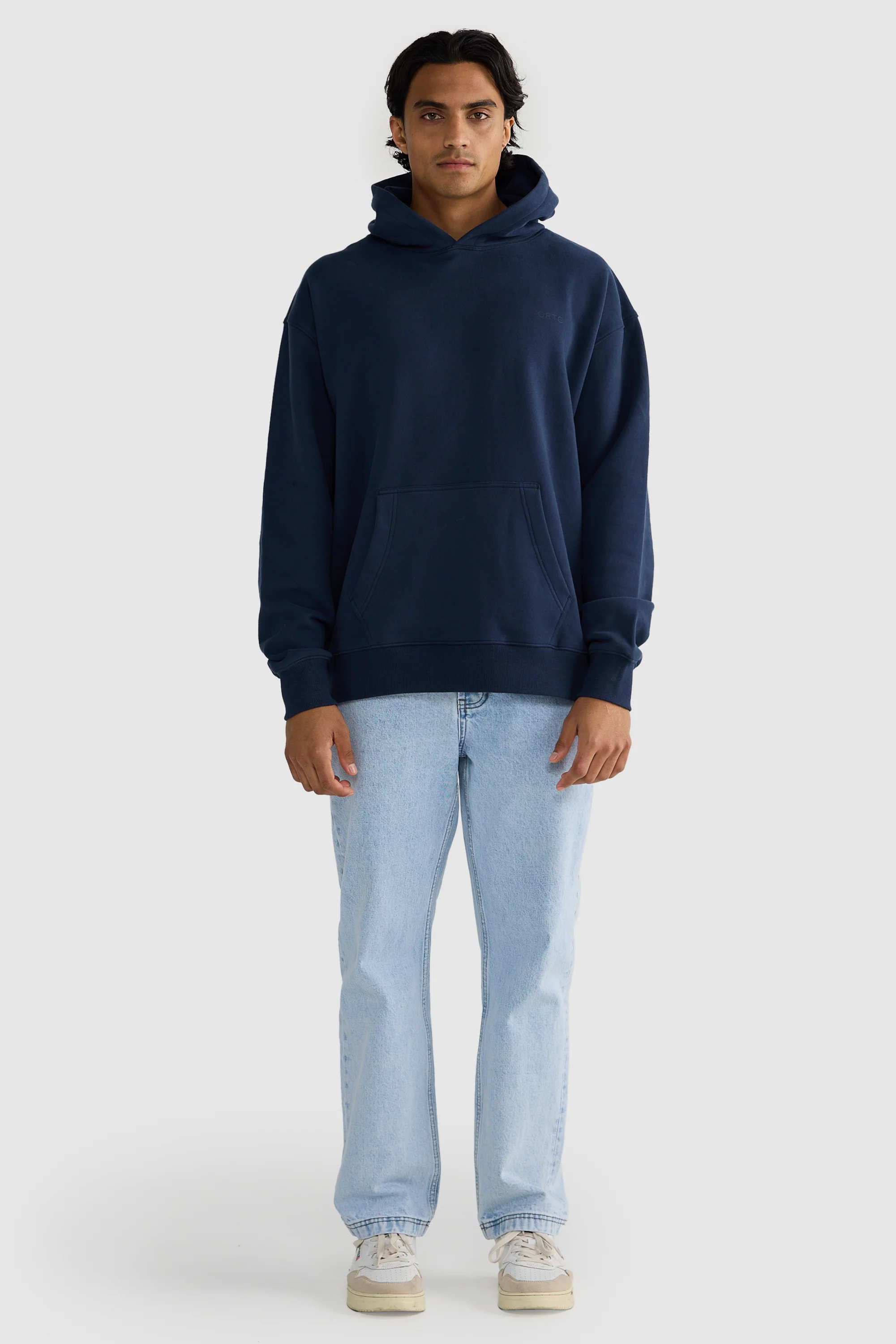 Box Hoodie Navy - Image 6