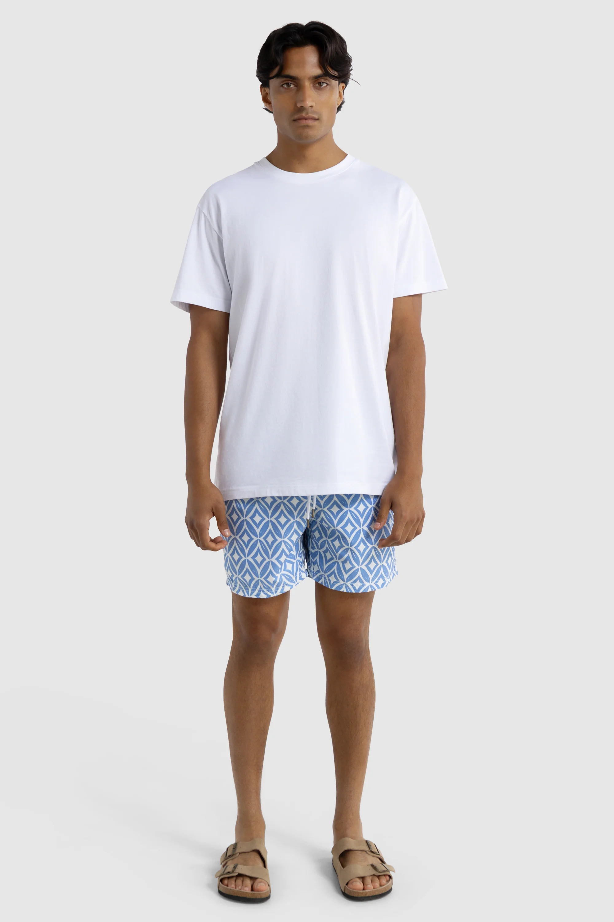 Cable Swim Shorts Ocean Blue - Image 3