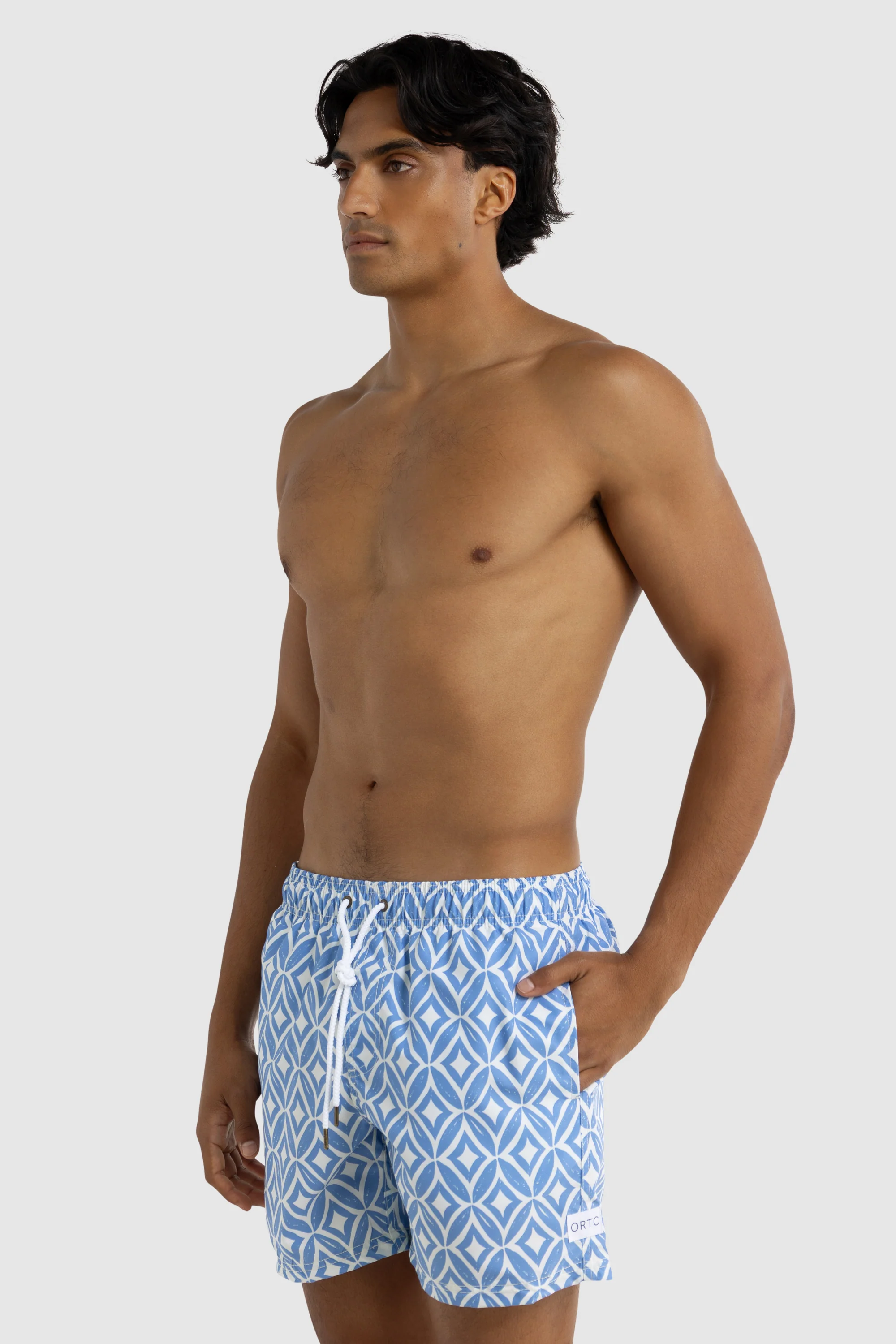 Cable Swim Shorts Ocean Blue - Image 6