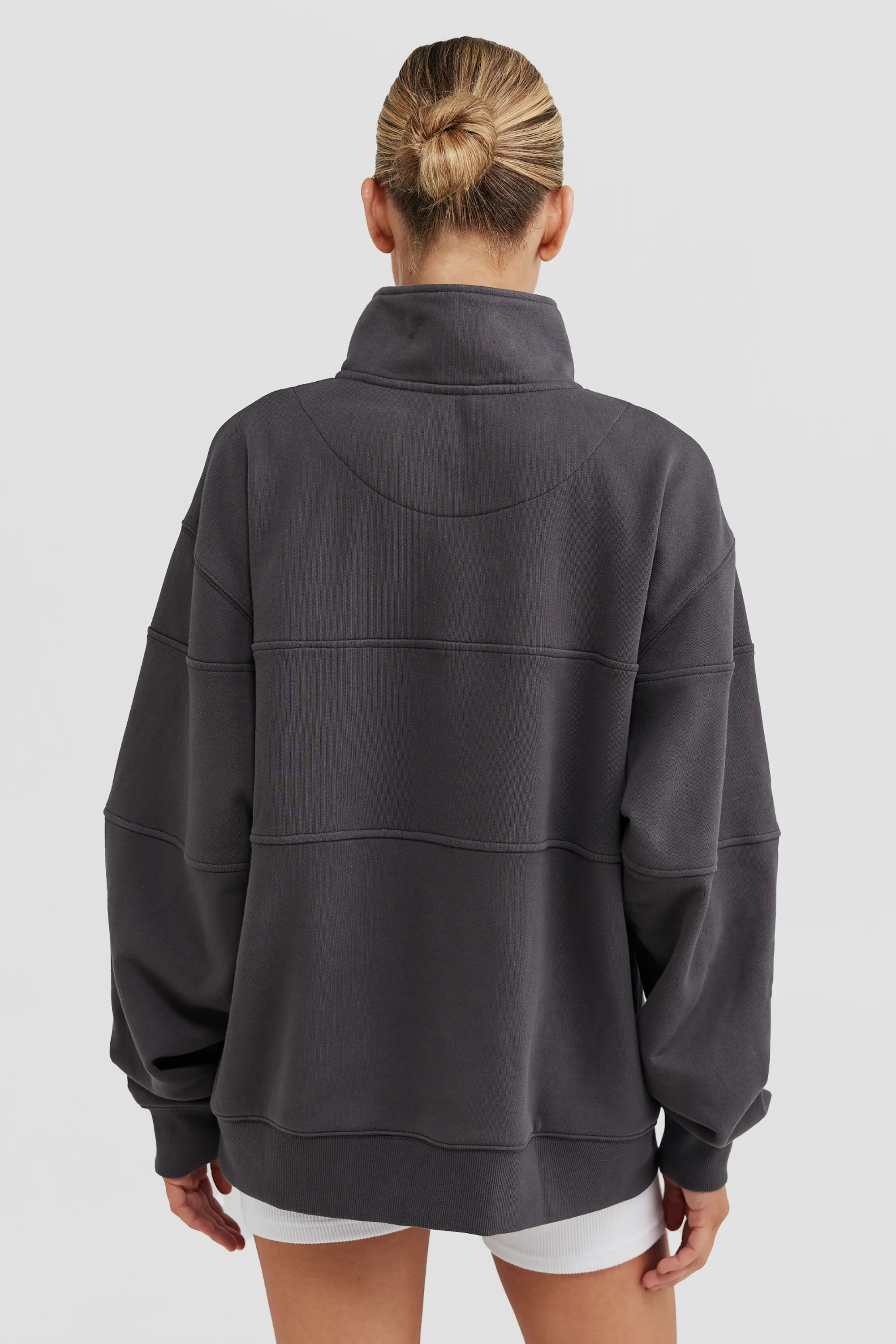 Classic Logo Quarter Zip Charcoal - Image 4