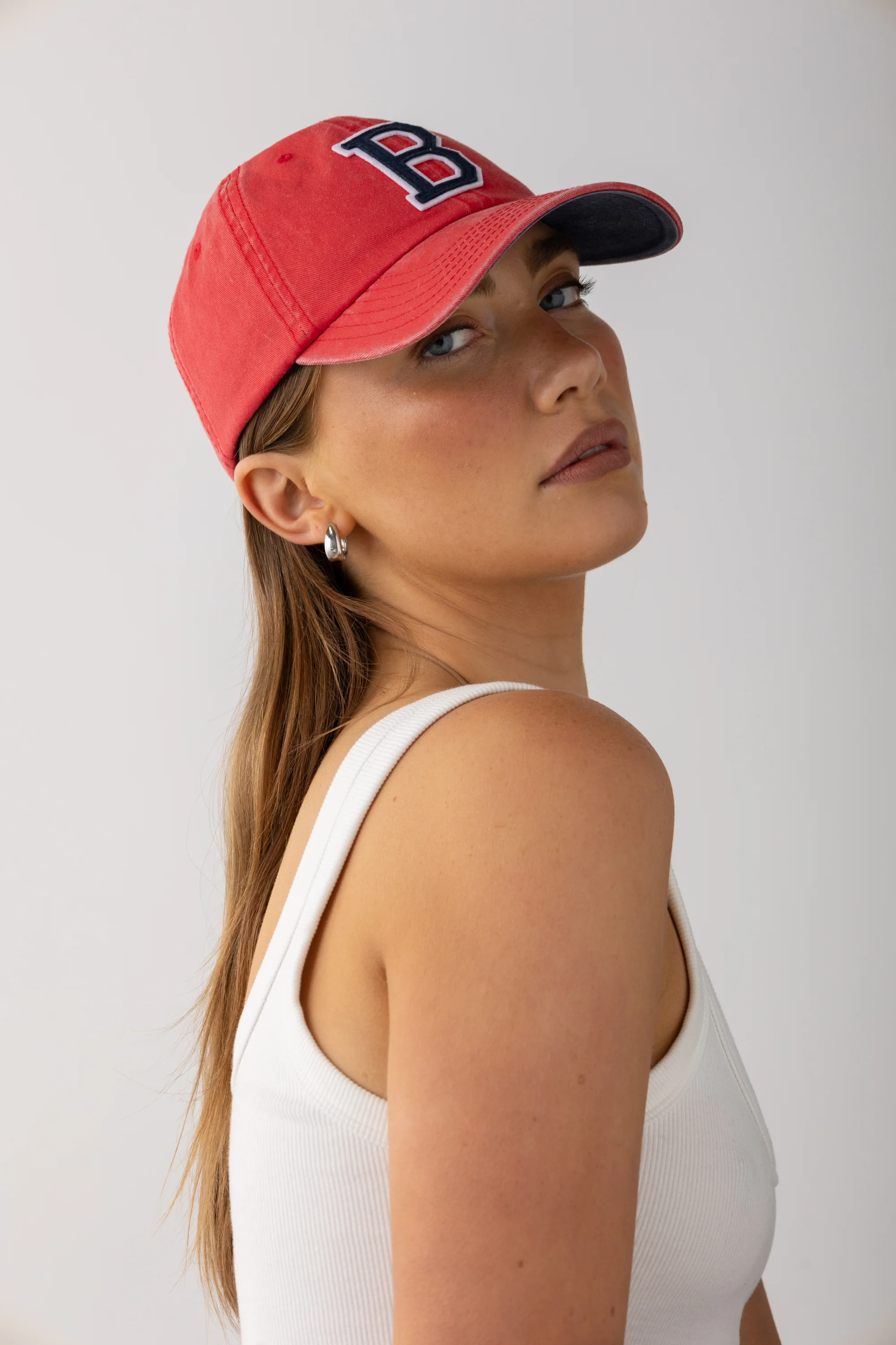 Collegiate Letter Cap Washed Red - Image 2