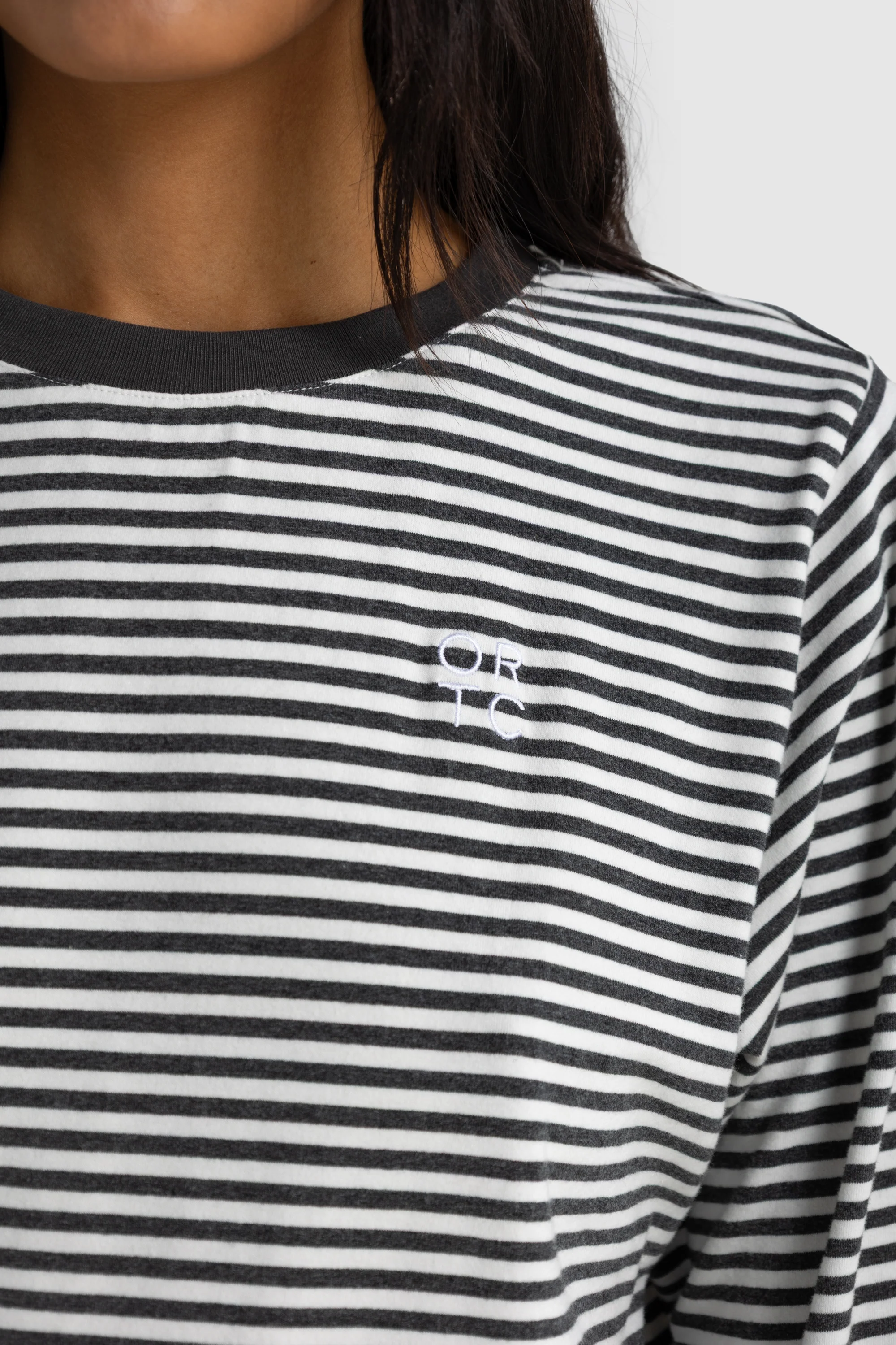 Darla Long Sleeve Charcoal Stripe - Image 3