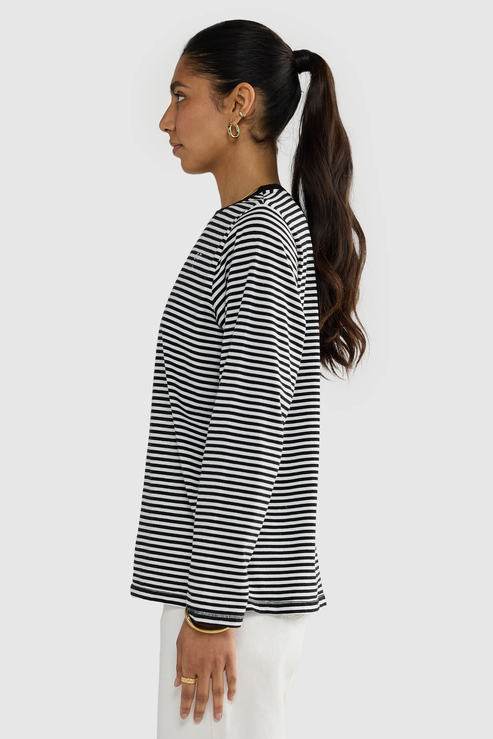 Darla Long Sleeve Black Stripe - Image 3