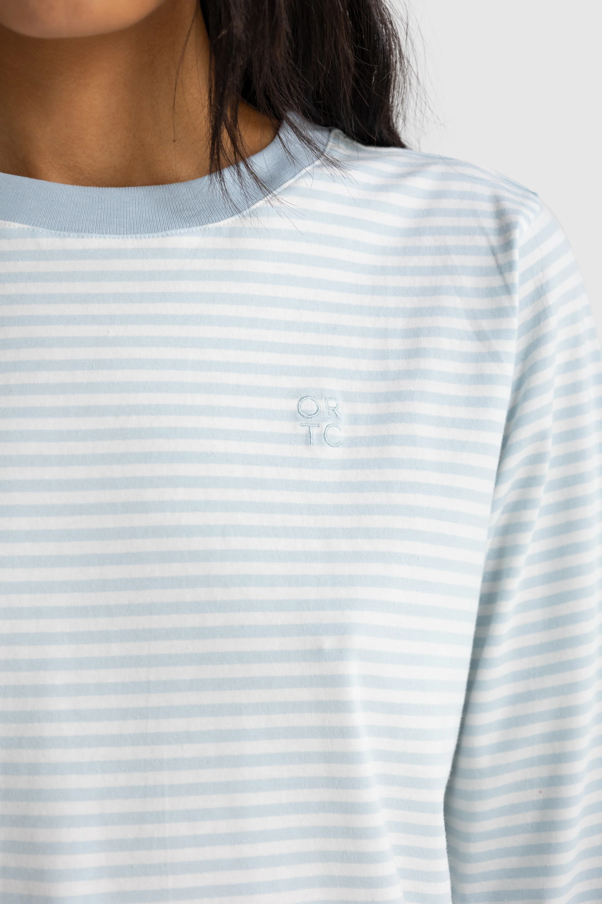 Darla Long Sleeve Powder Blue Stripe - Image 3