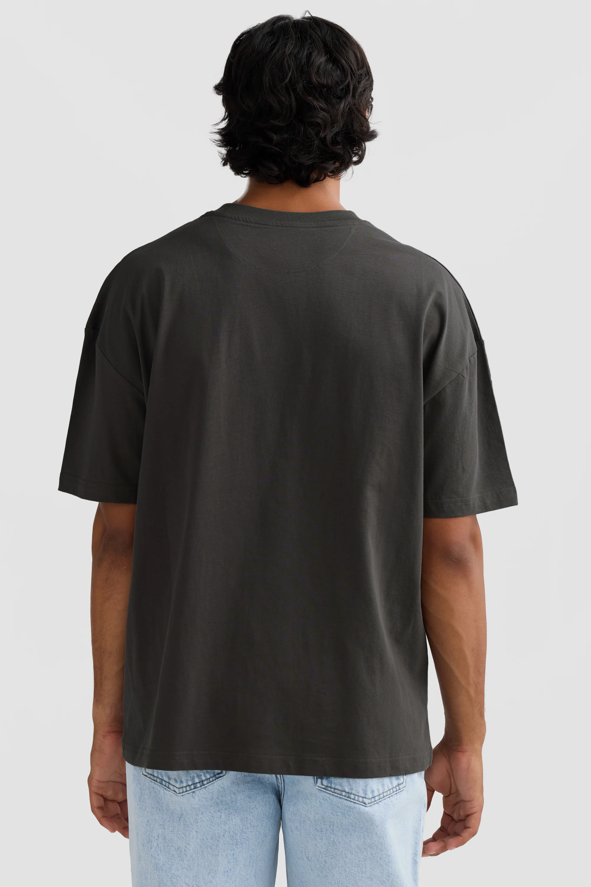 Embroidered Logo T Shirt Charcoal - Image 4