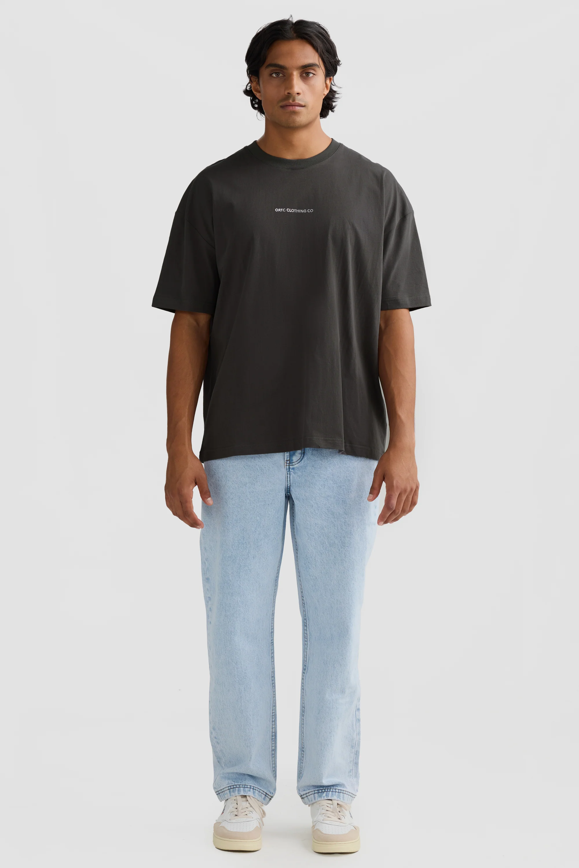 Embroidered Logo T Shirt Charcoal - Image 5