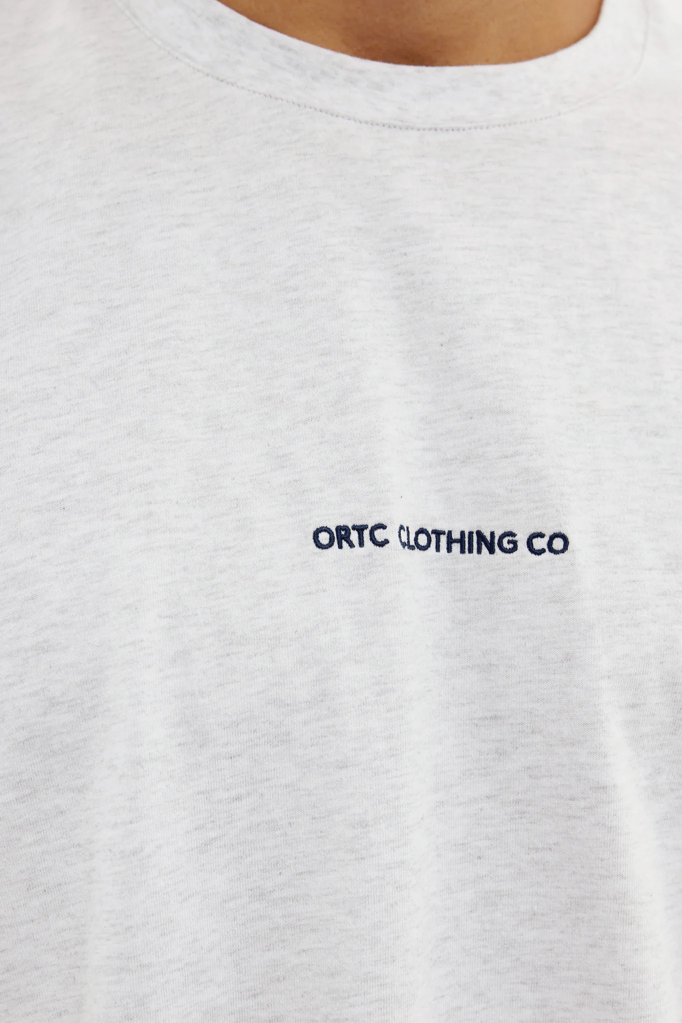 Embroidered Logo T Shirt White Marle - Image 2
