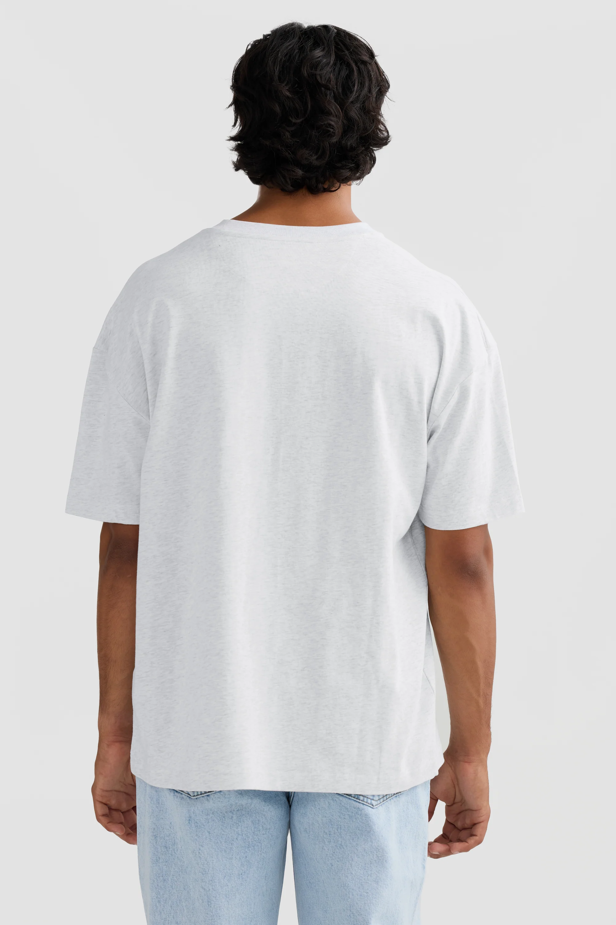 Embroidered Logo T Shirt White Marle - Image 4
