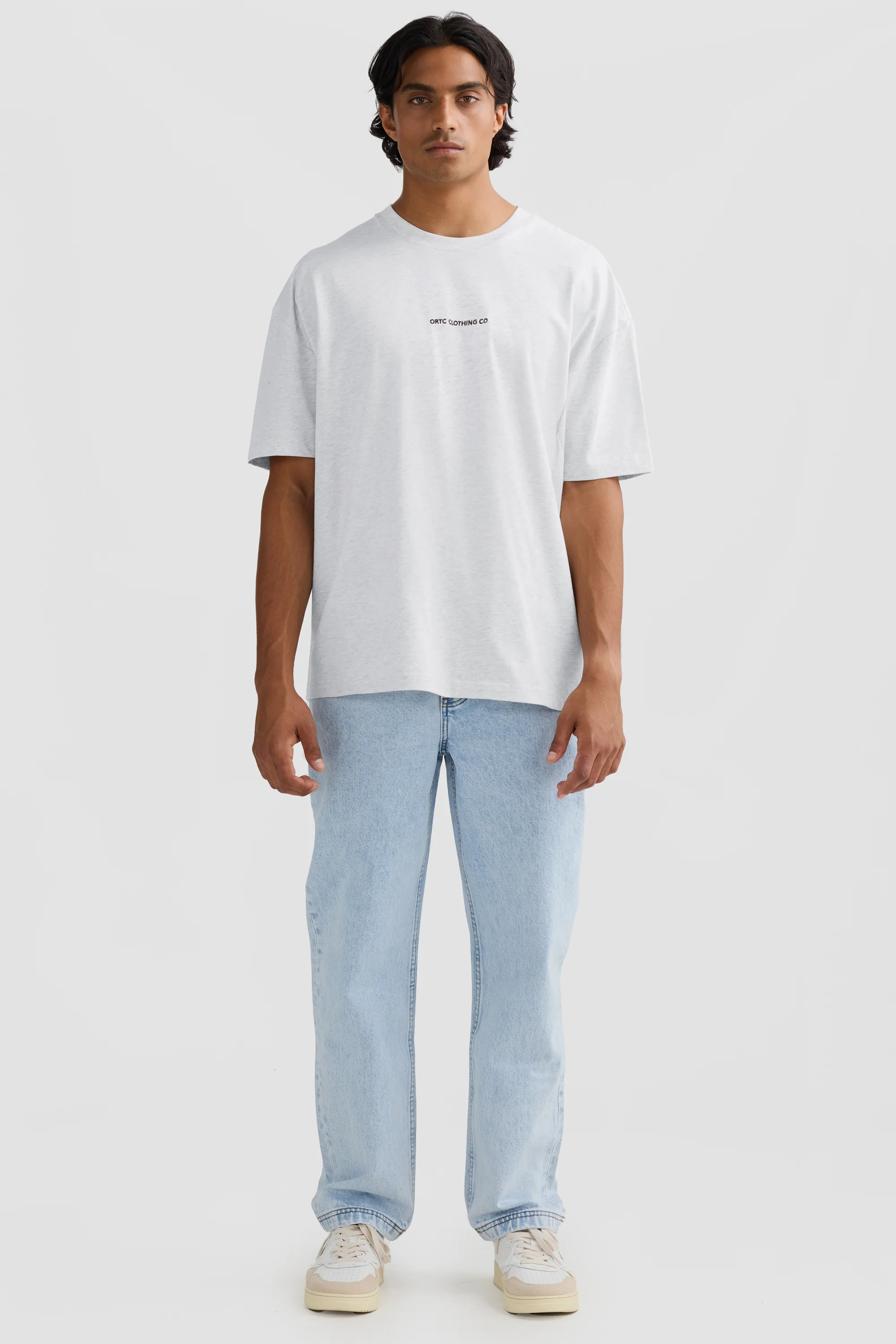 Embroidered Logo T Shirt White Marle - Image 5