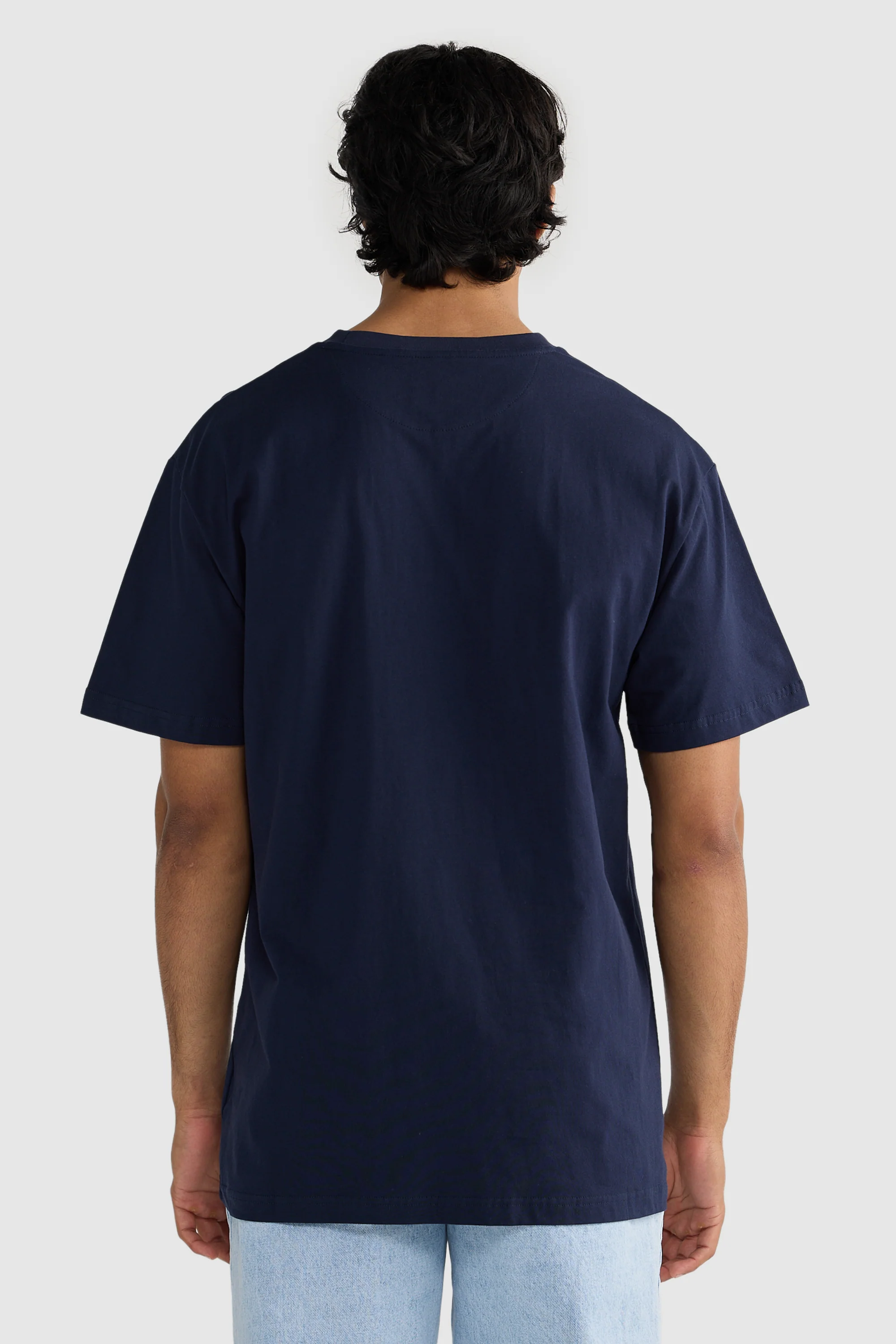 Embroidered Logo T Shirt Navy - Image 4
