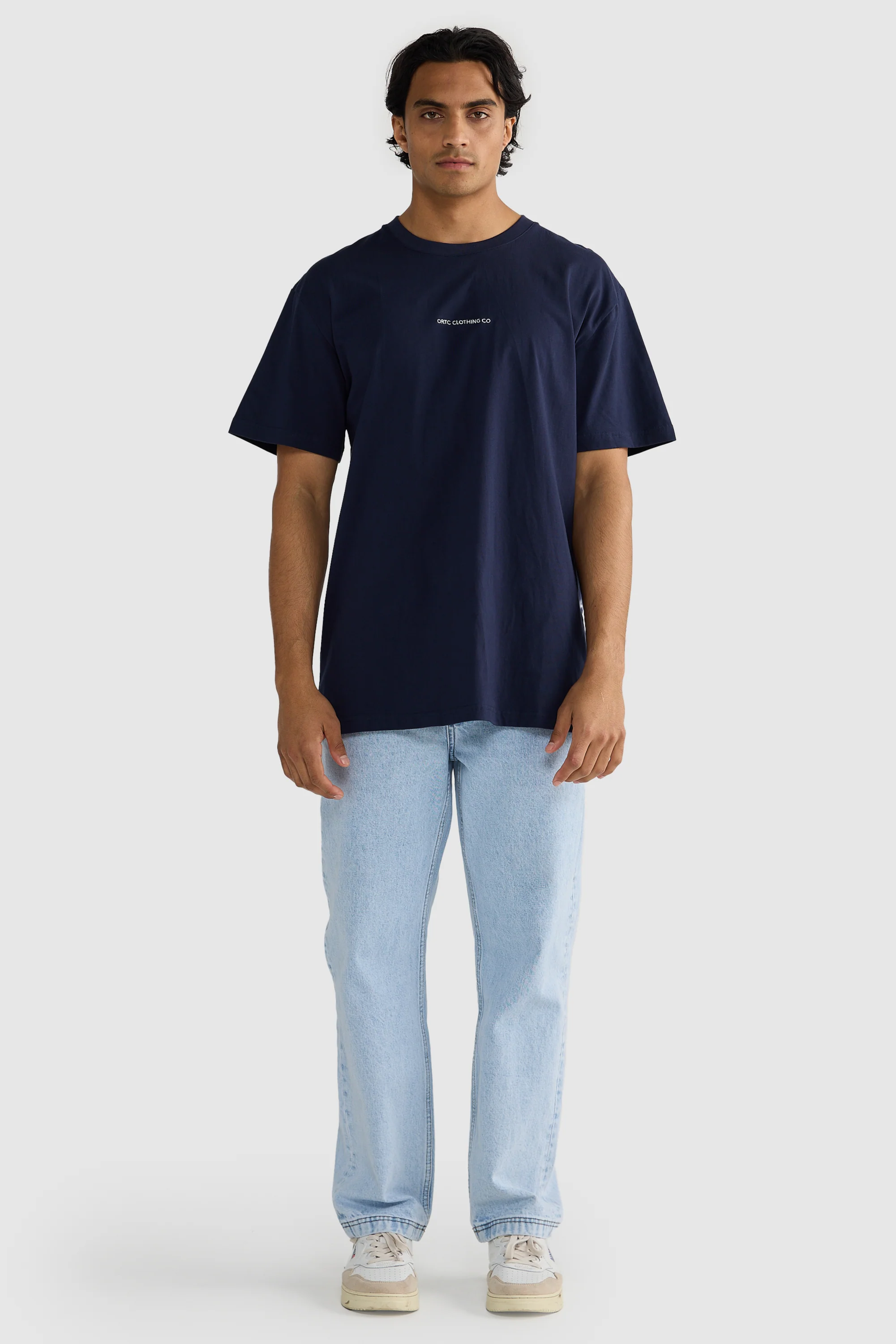Embroidered Logo T Shirt Navy - Image 5