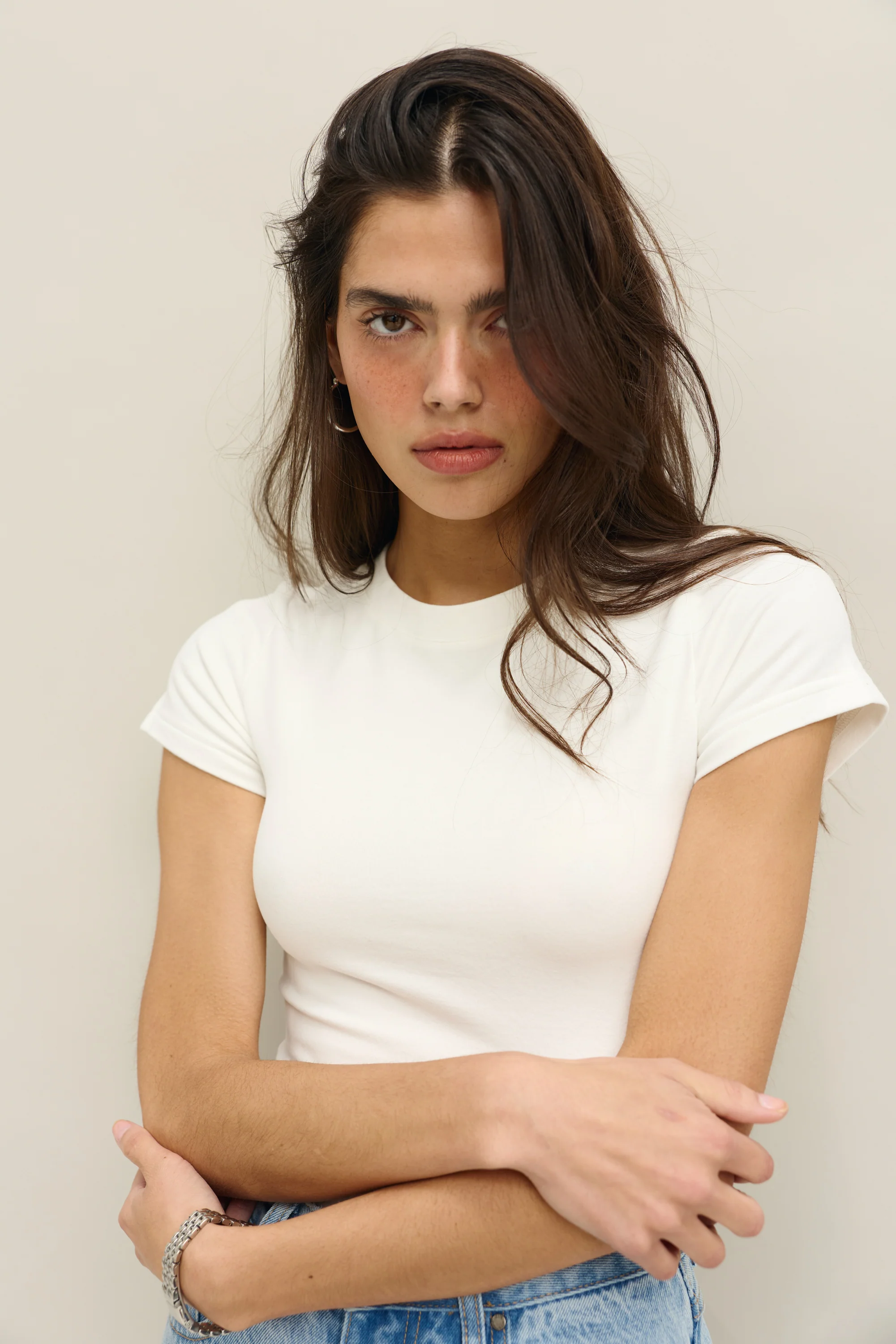 Evie Fitted T Shirt White - Image 2