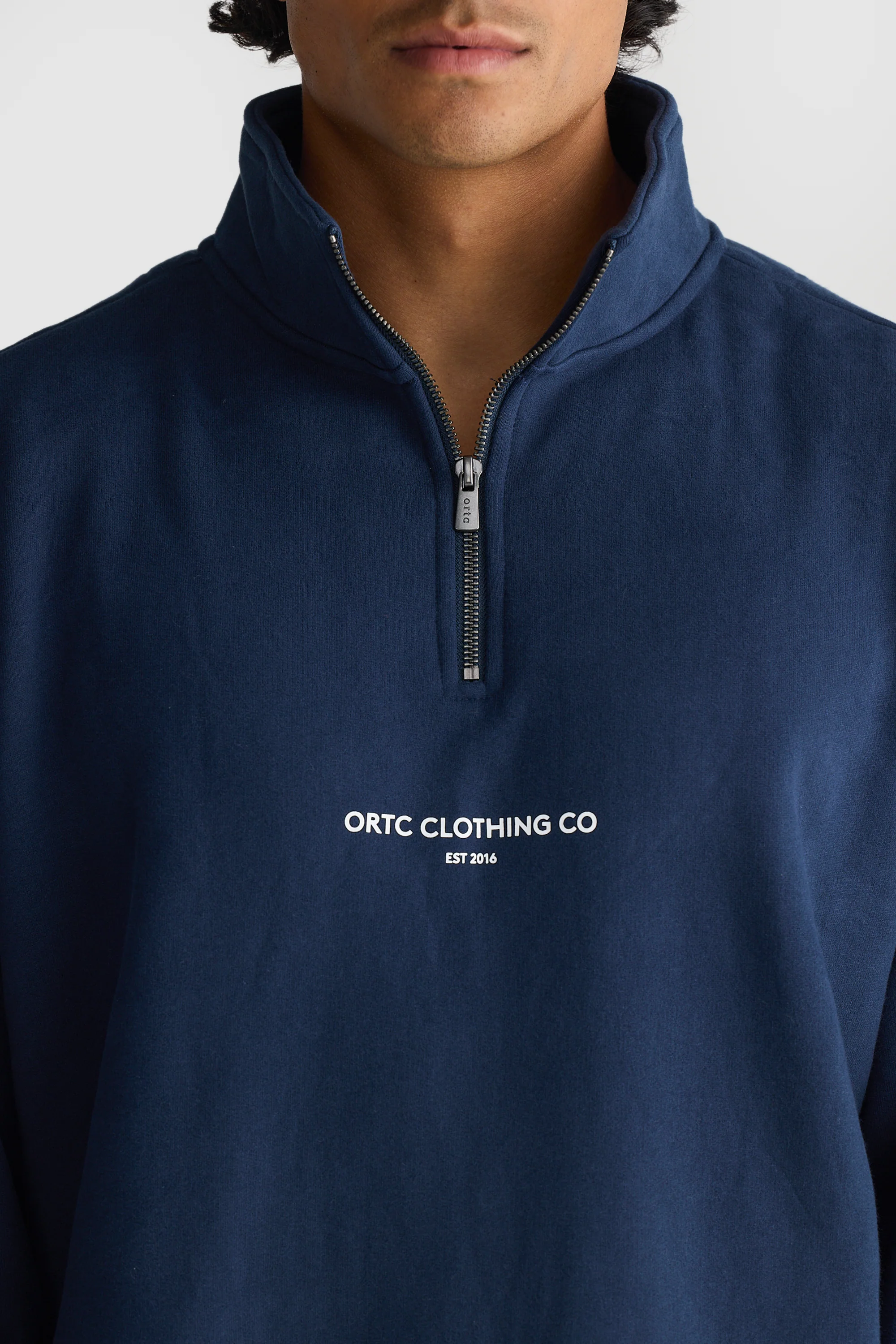 Logo Quarter Zip Navy - Image 2