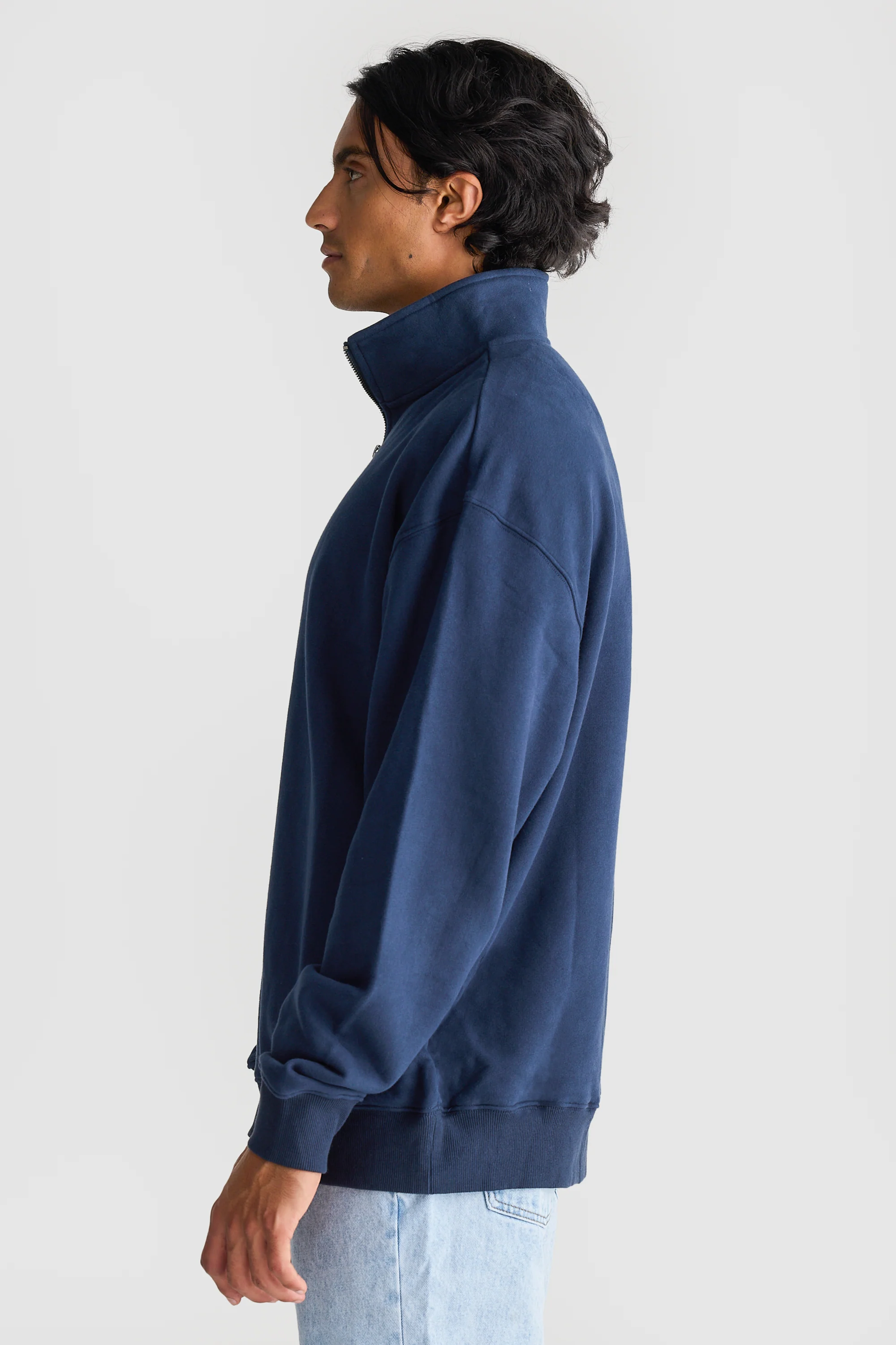 Logo Quarter Zip Navy - Image 3