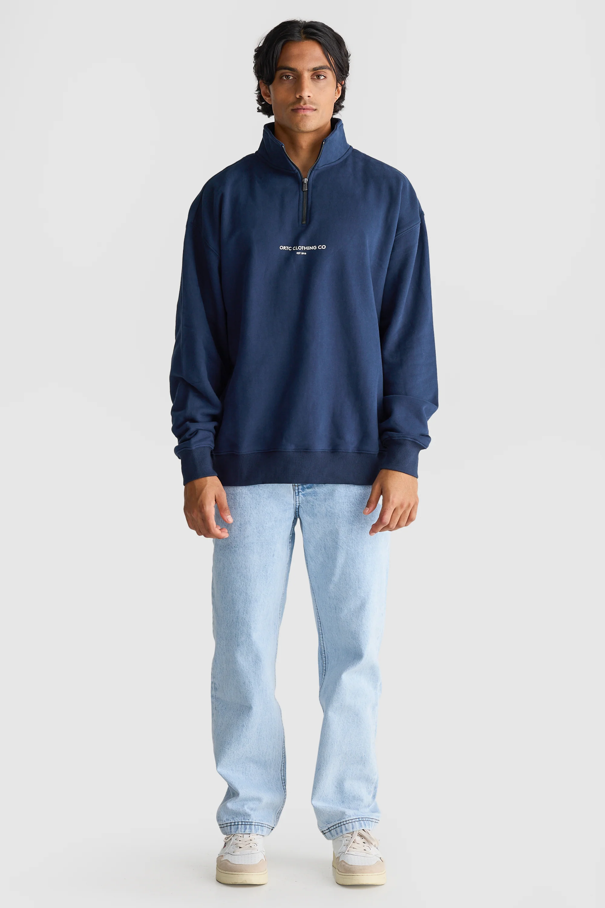 Logo Quarter Zip Navy - Image 5