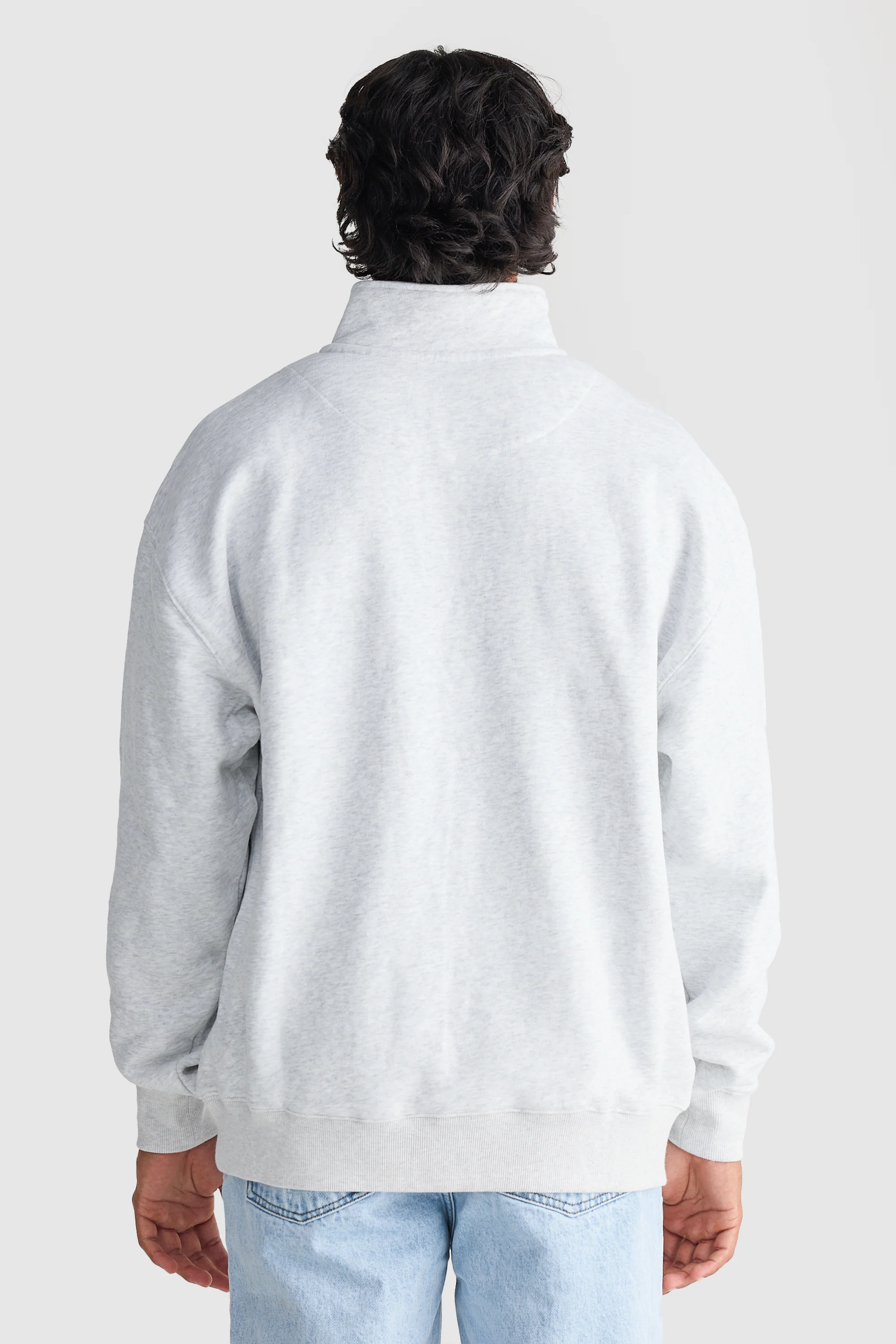 Logo Quarter Zip White Marle - Image 5