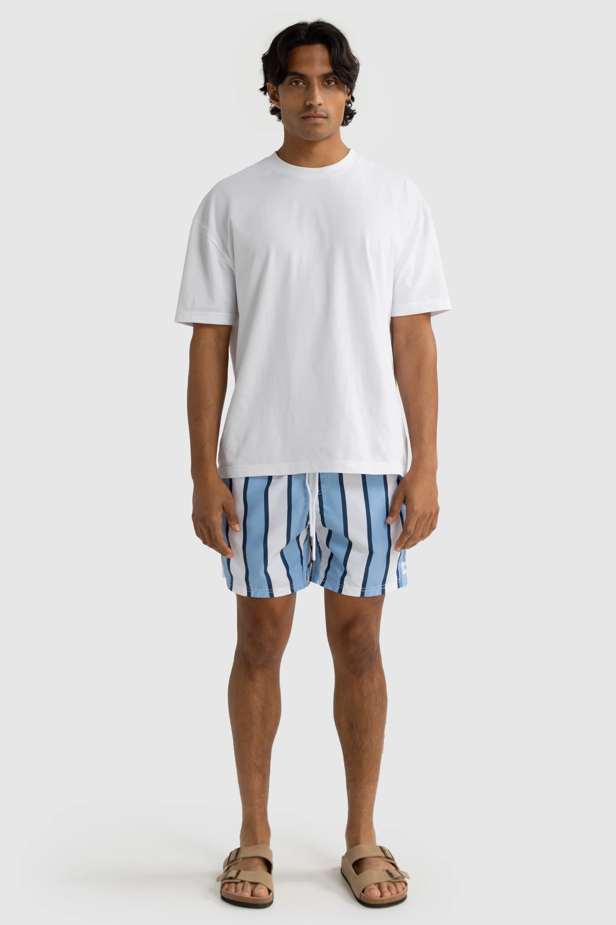 Hamelin Stripe Swim Shorts Blue - Image 2
